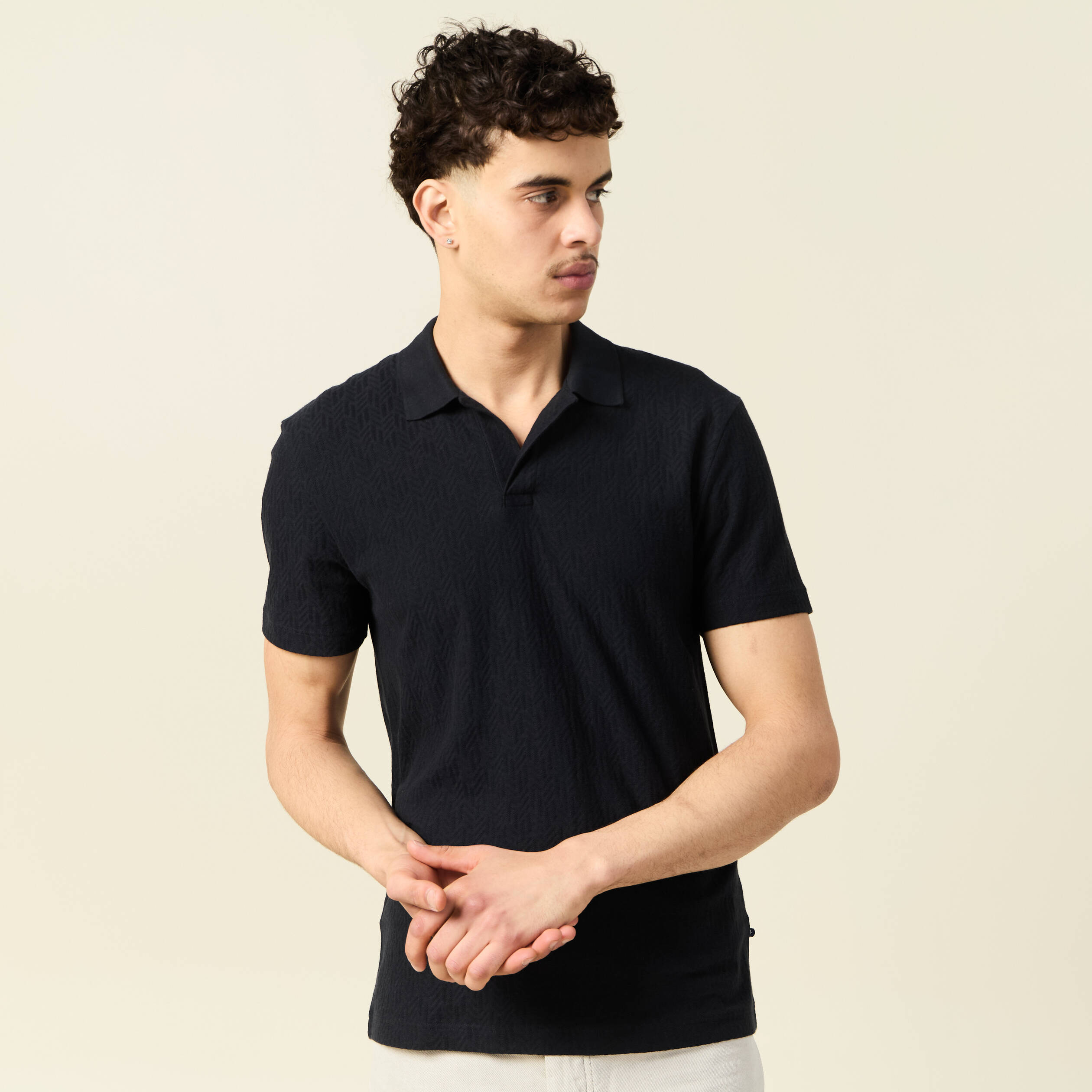 Polo manches courtes noir homme