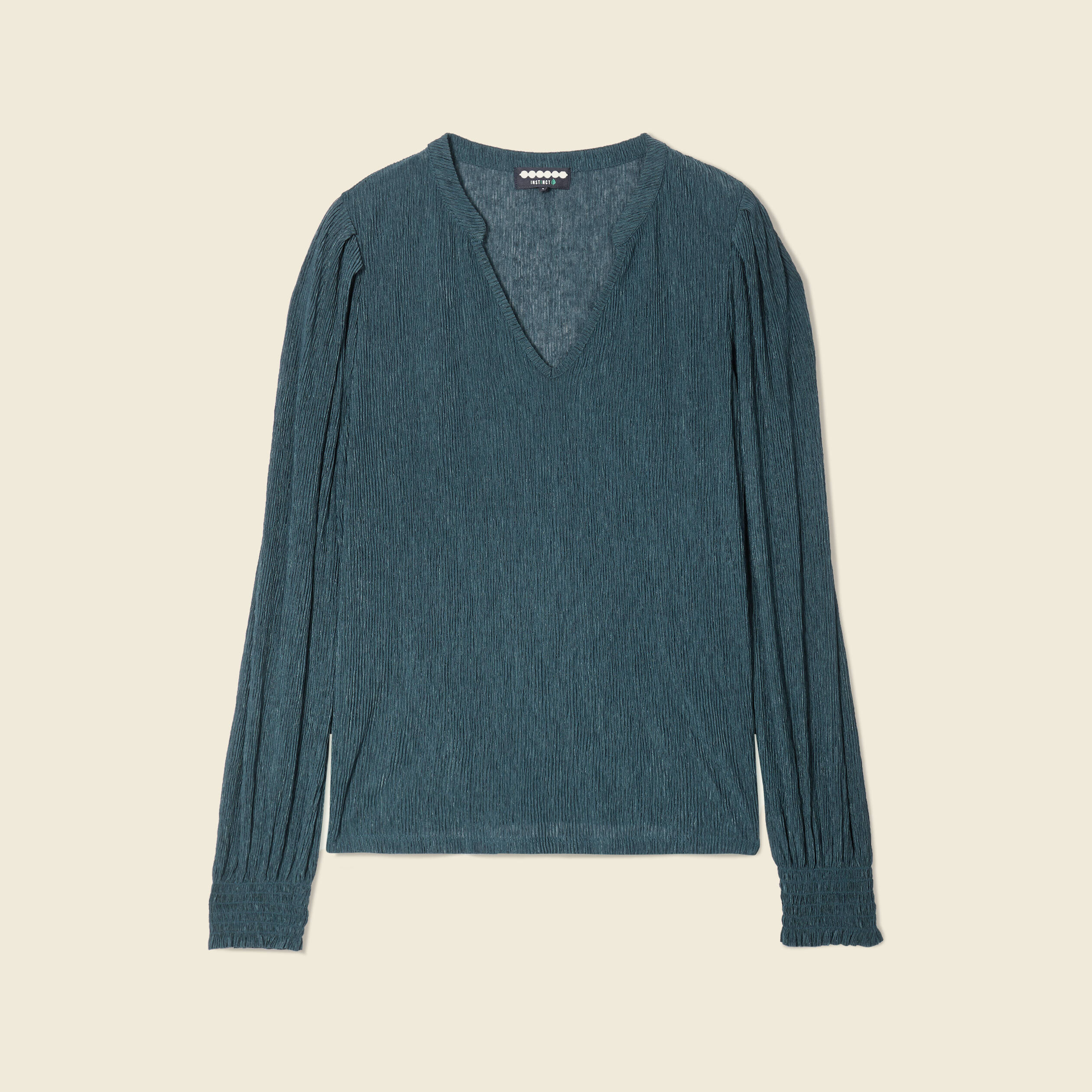 T-shirt éco-responsable bleu canard femme