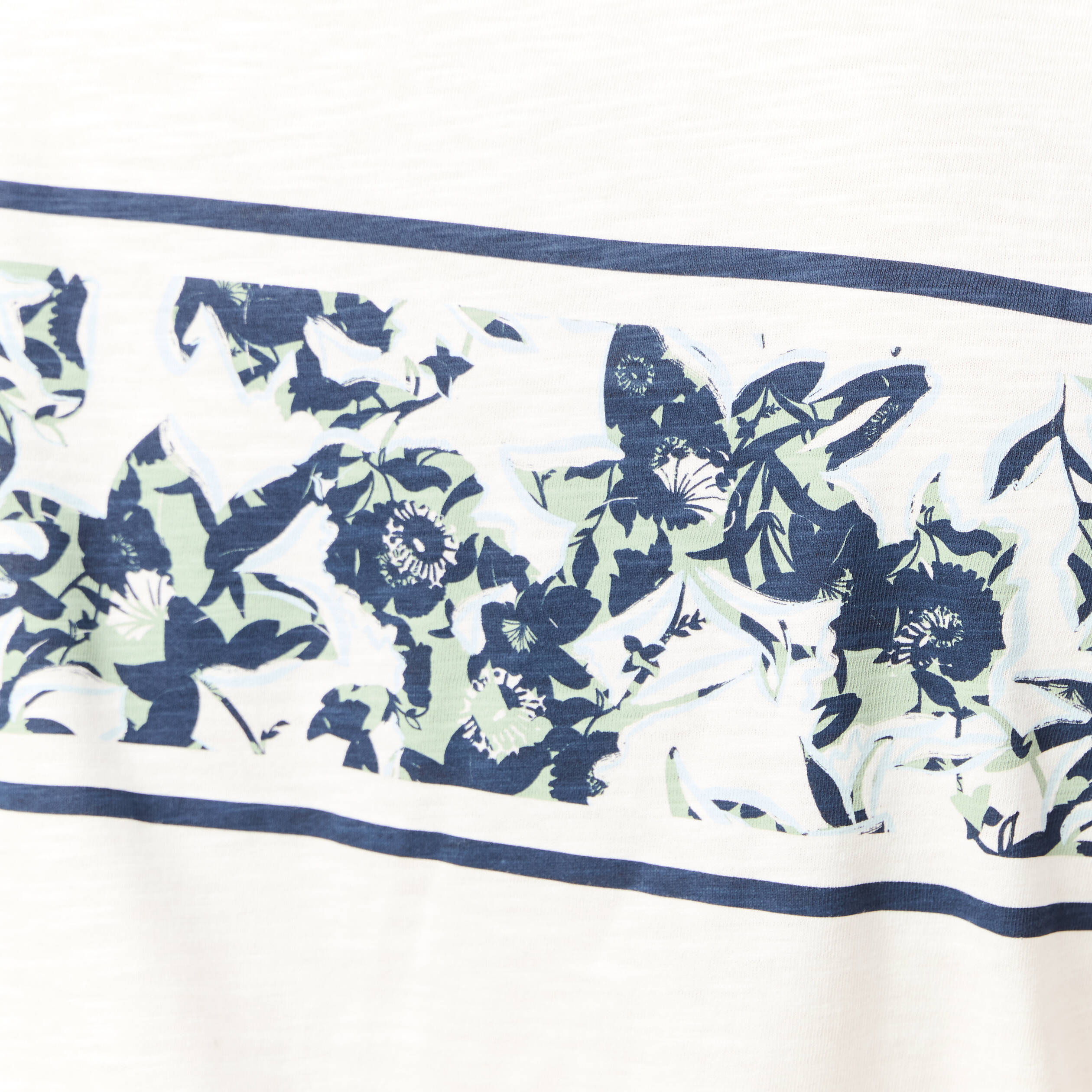 T-shirt coupe droite en coton col rond bleu ciel homme