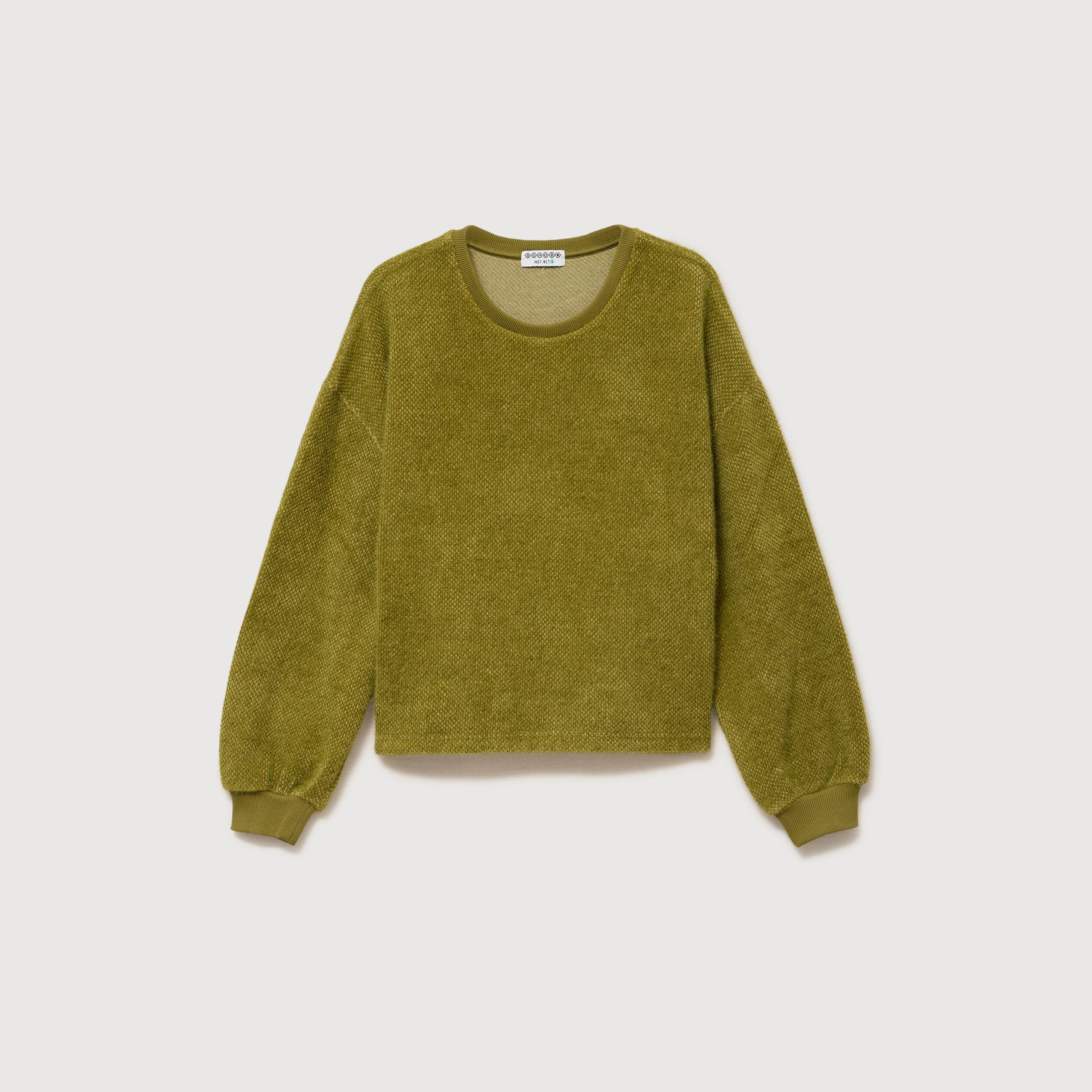 Sweat manches longues vert kaki femme