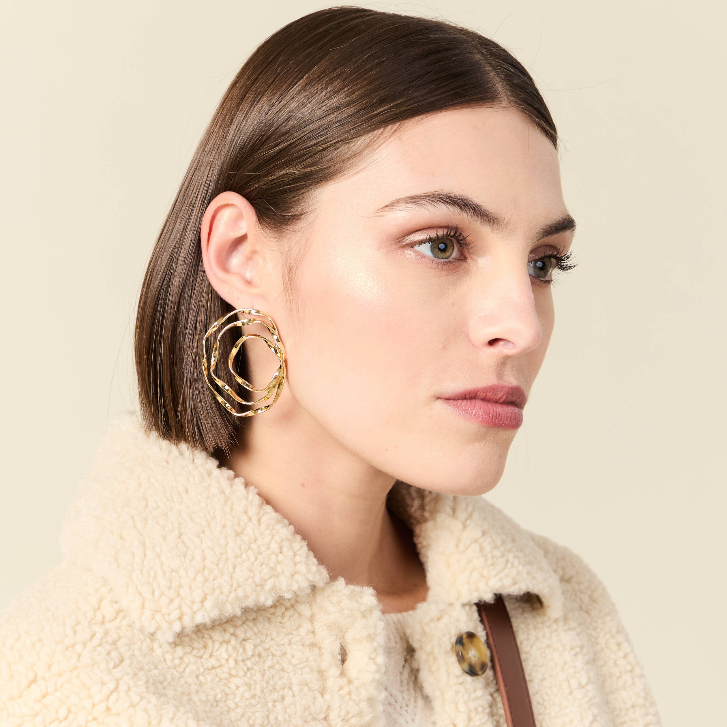 Boucles d'oreilles couleur or femme