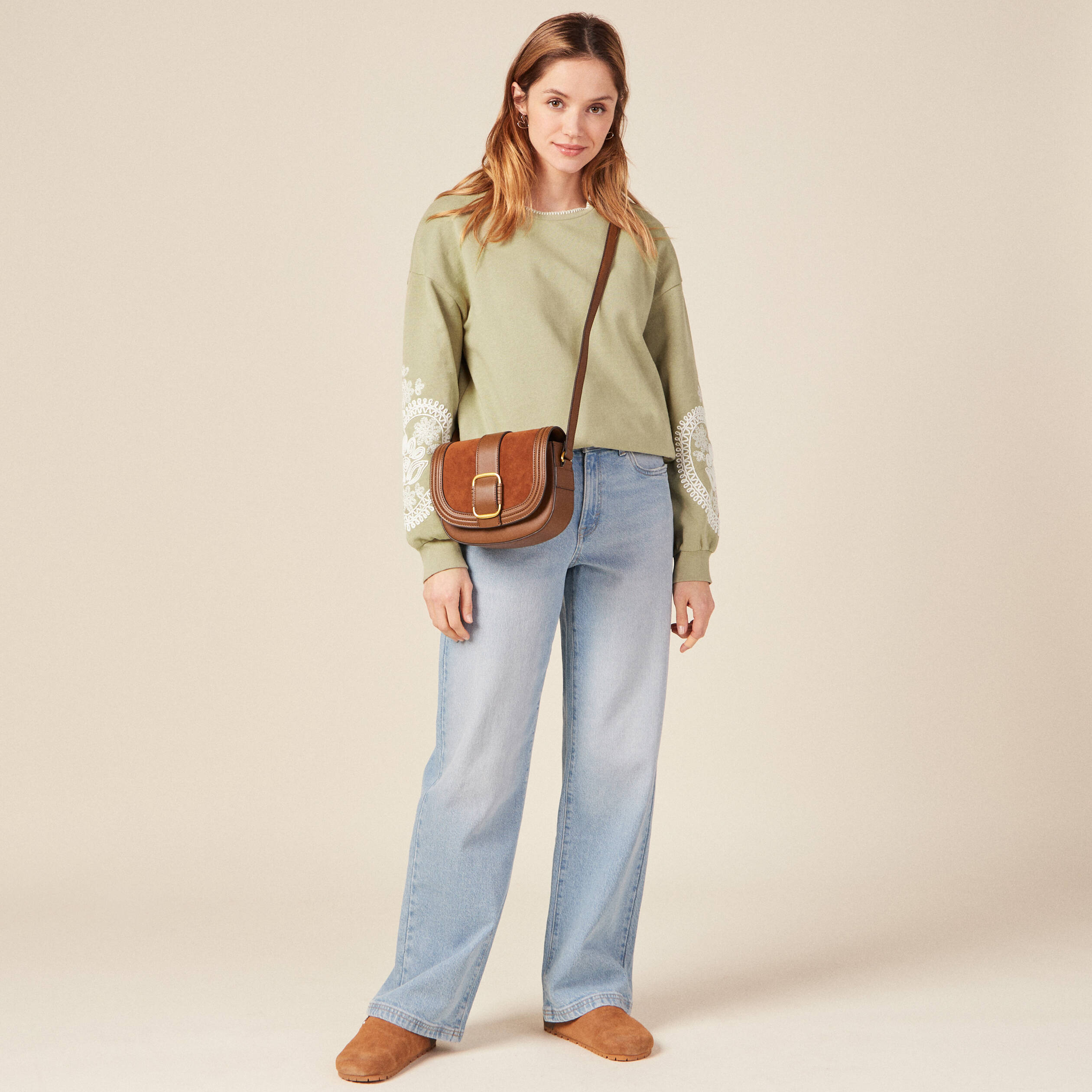 sweat manches longues vert kaki femme Sweat manches longues vert kaki femme