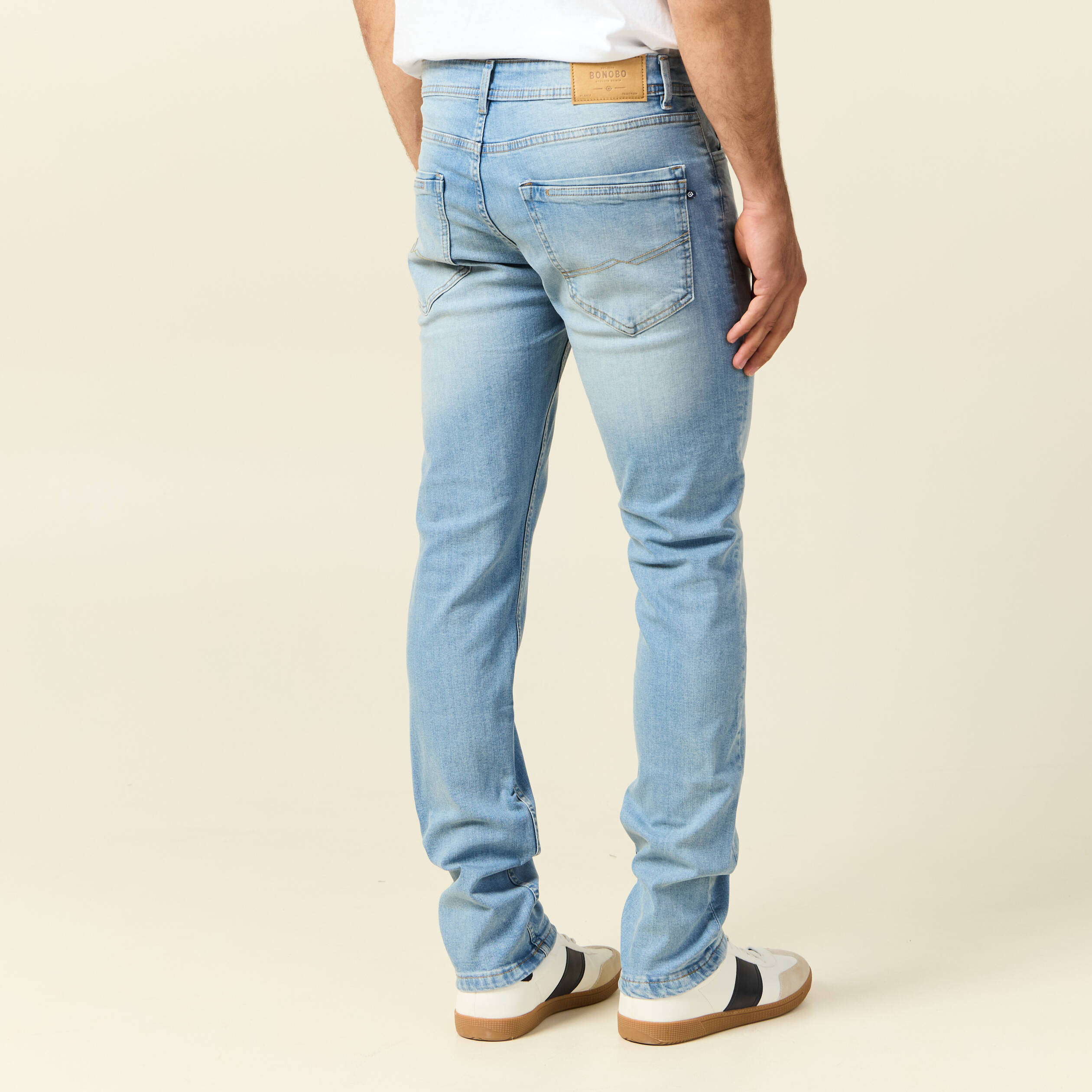 Jeans slim denim used homme