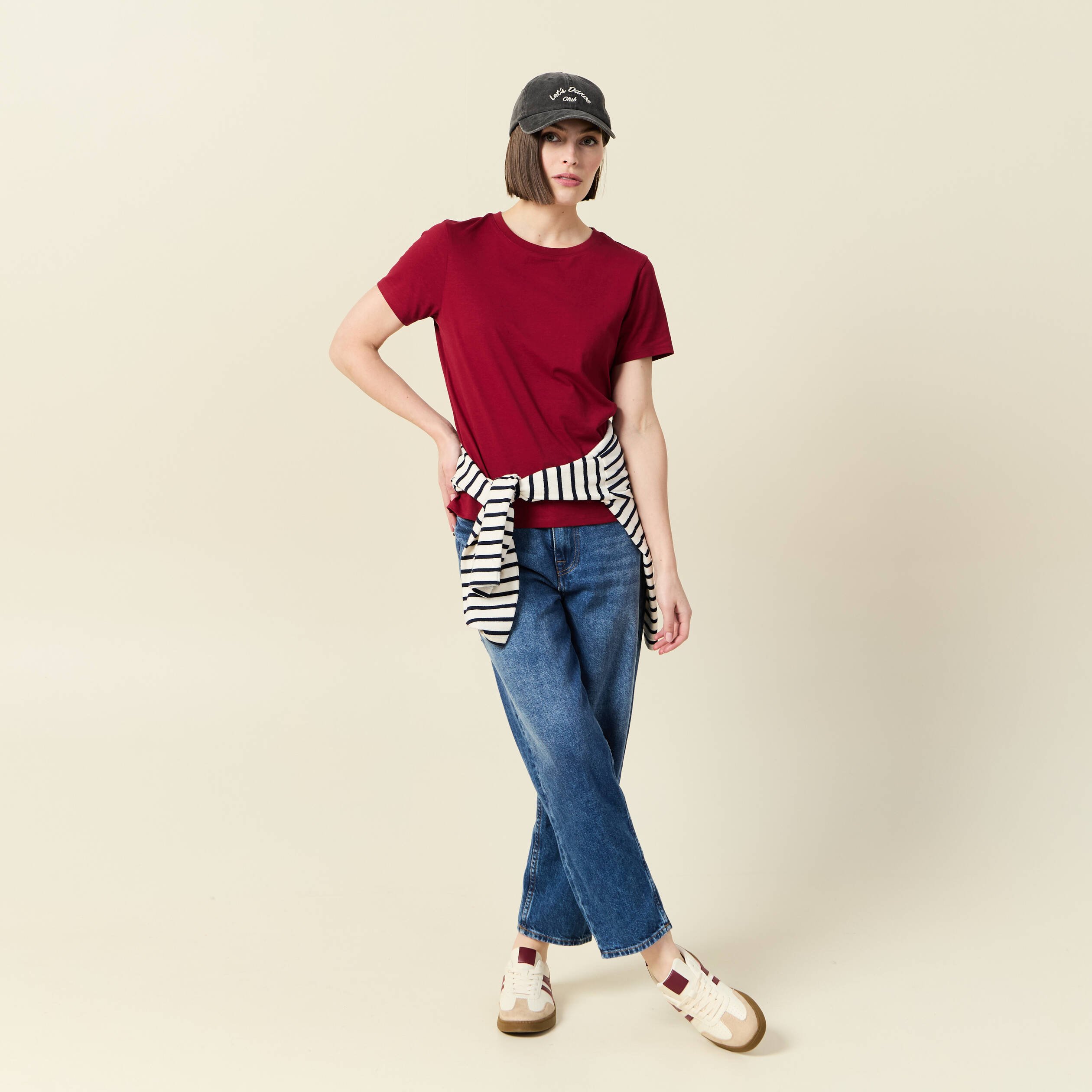 t shirt manches courtes rouge femme T-shirt manches courtes rouge femme