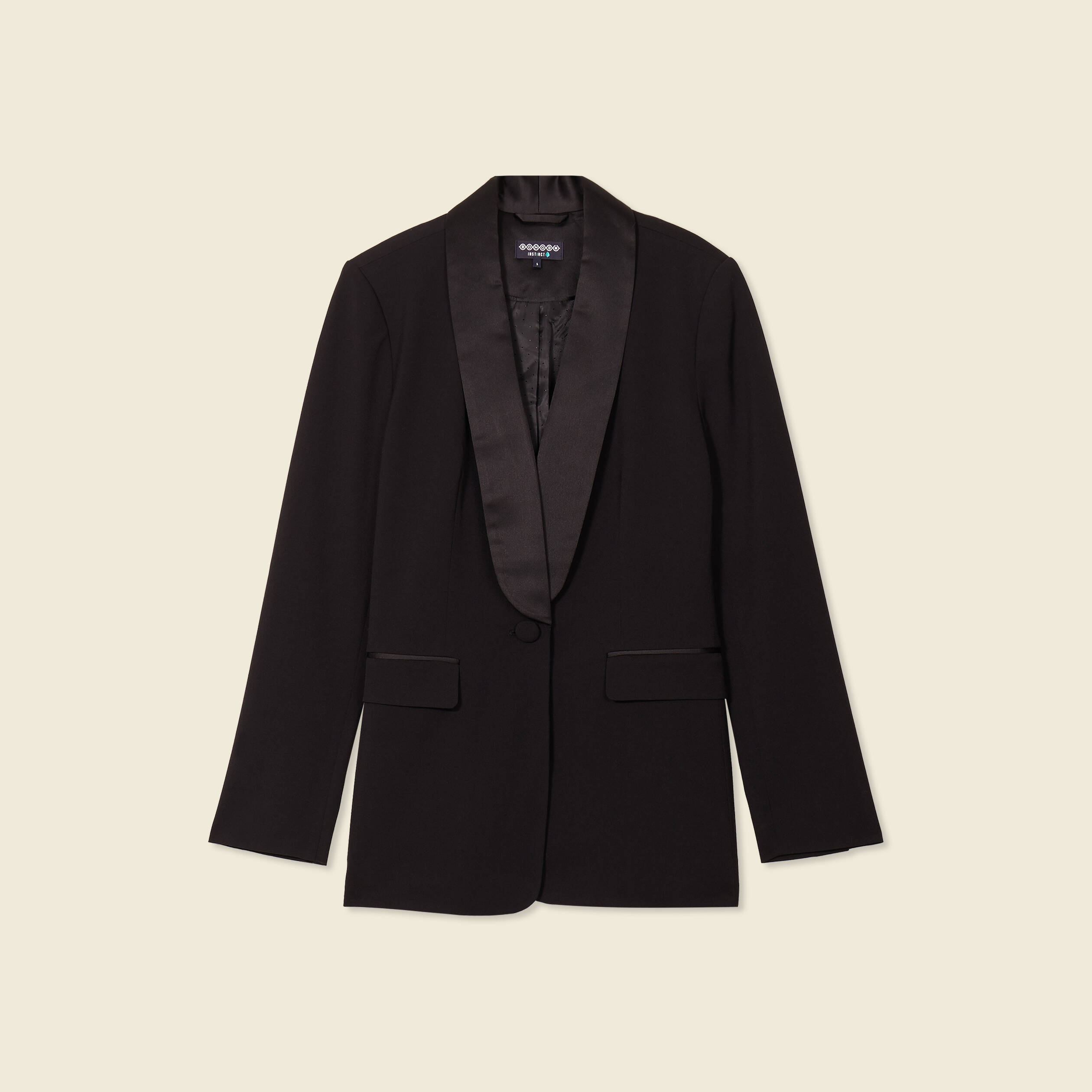 blazer col chale noir femme Blazer col châle noir femme