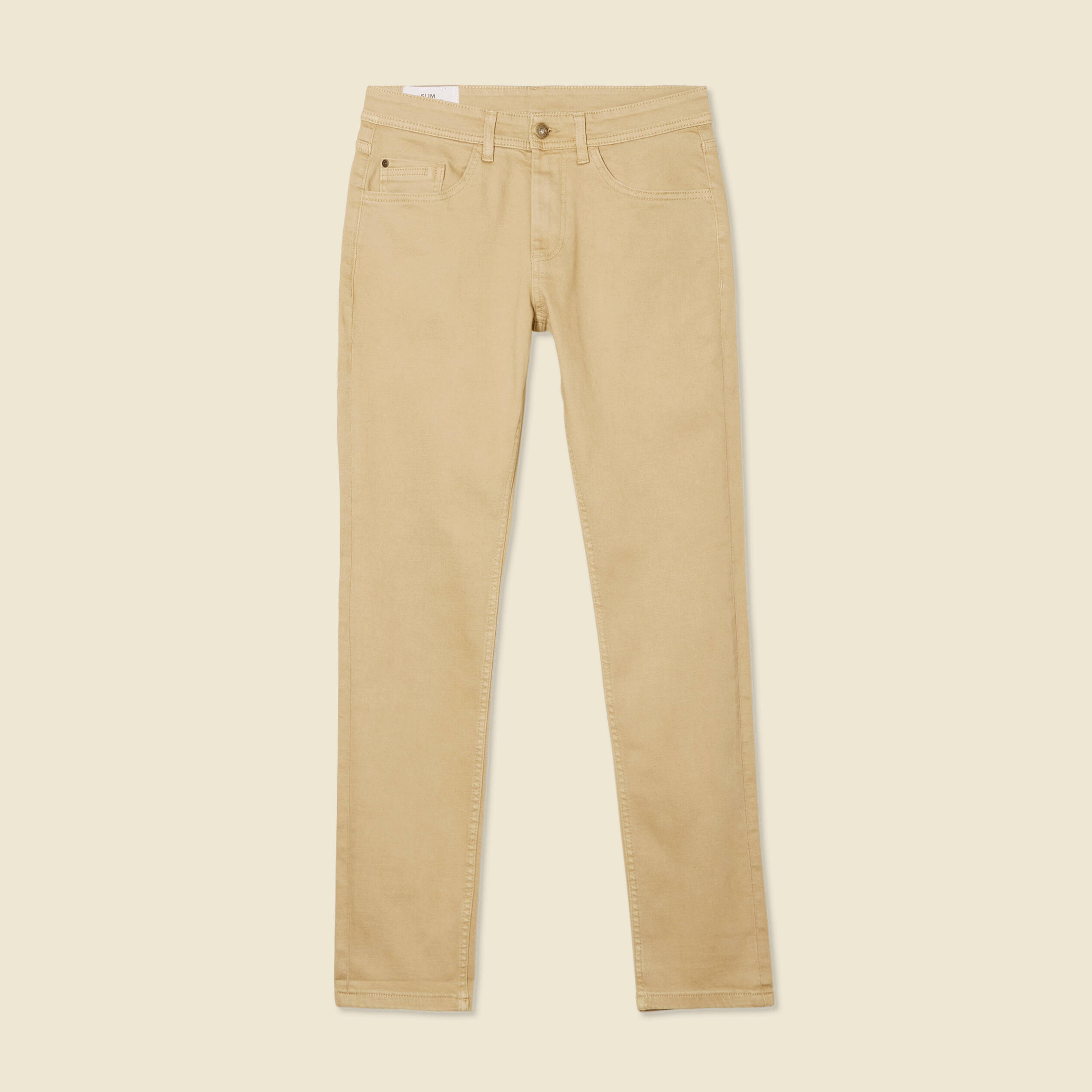 jeans slim eco responsable beige homme Jeans slim éco-responsable beige homme