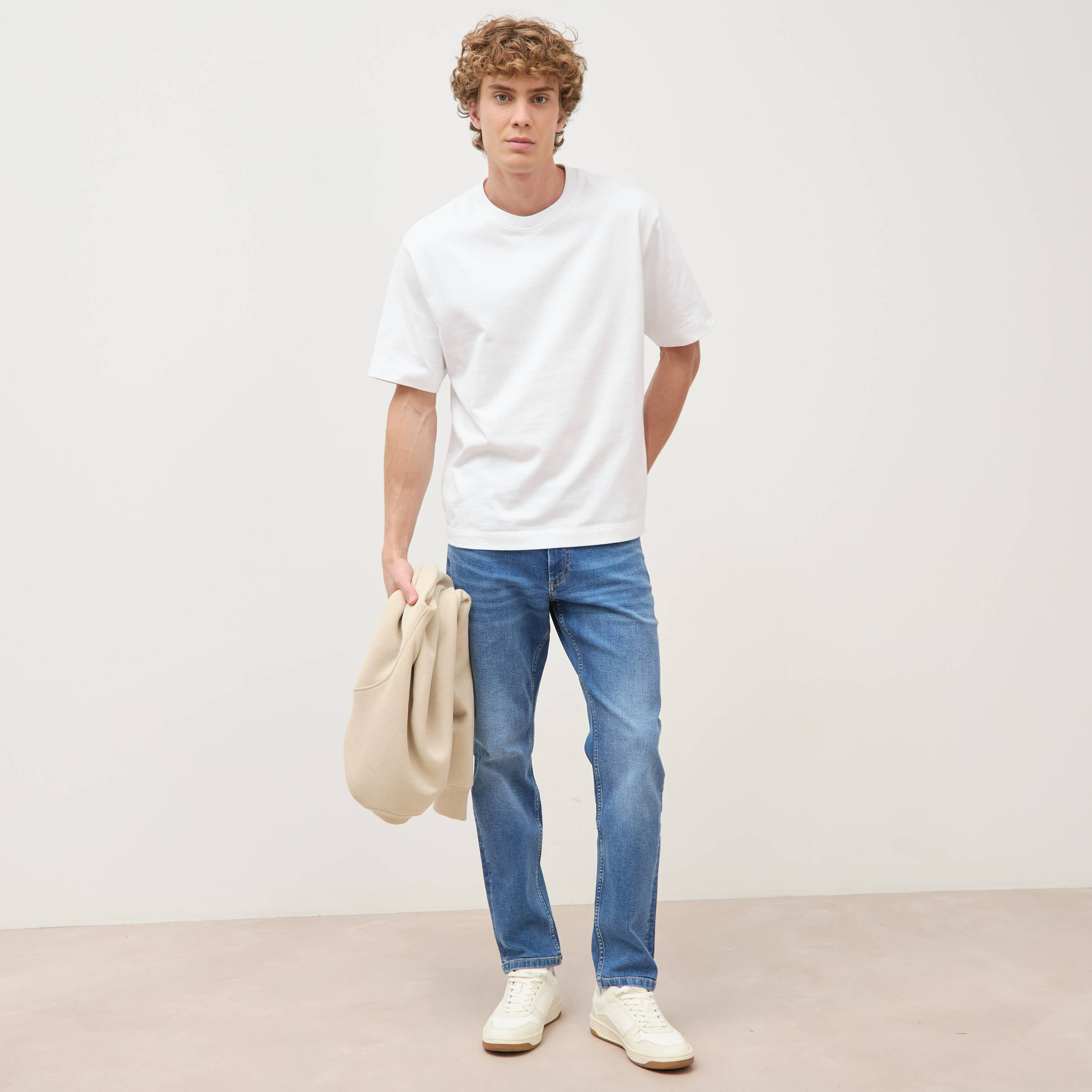 Jeans slim longueur 30 denim stone homme
