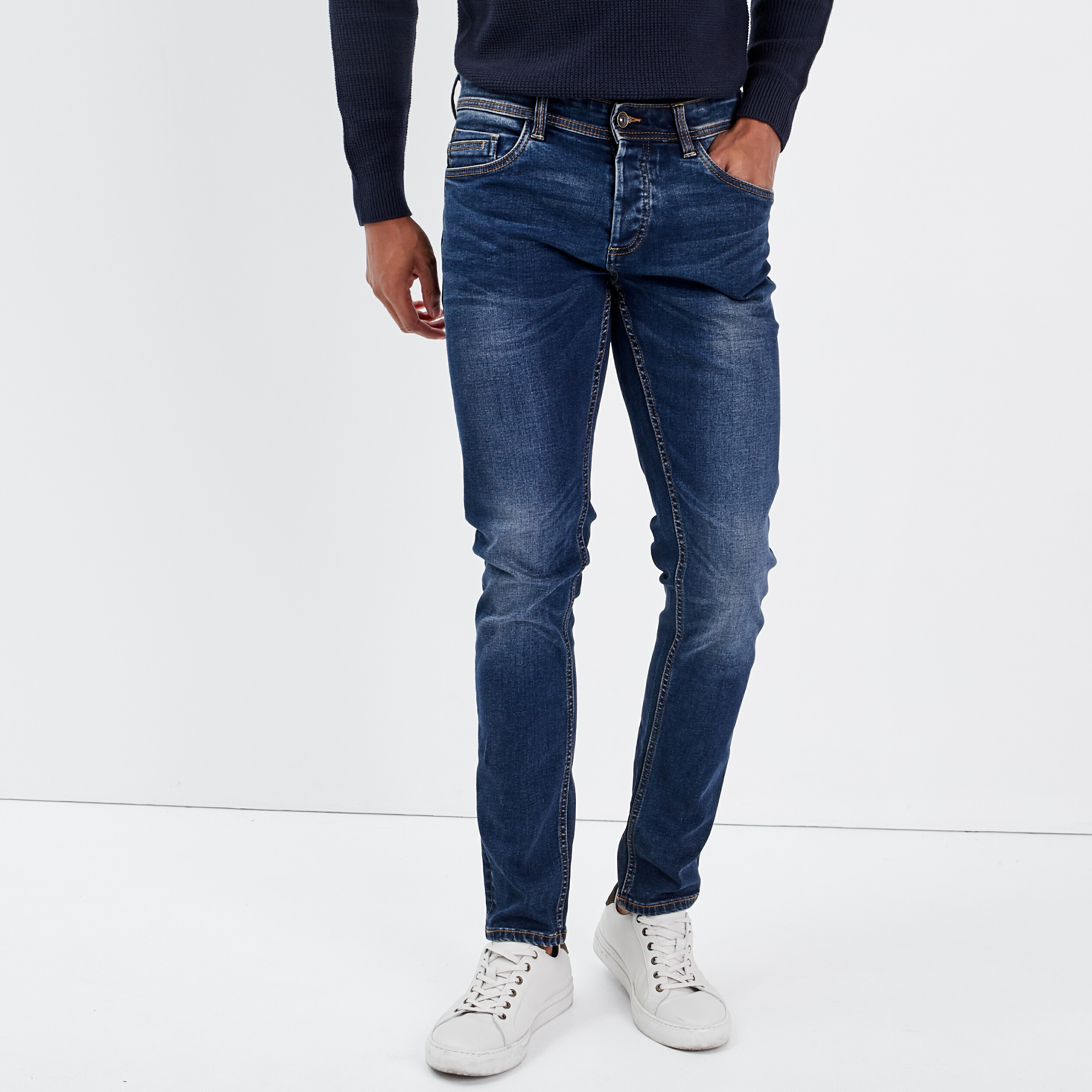 Jeans slim crinkle Instinct denim brut homme