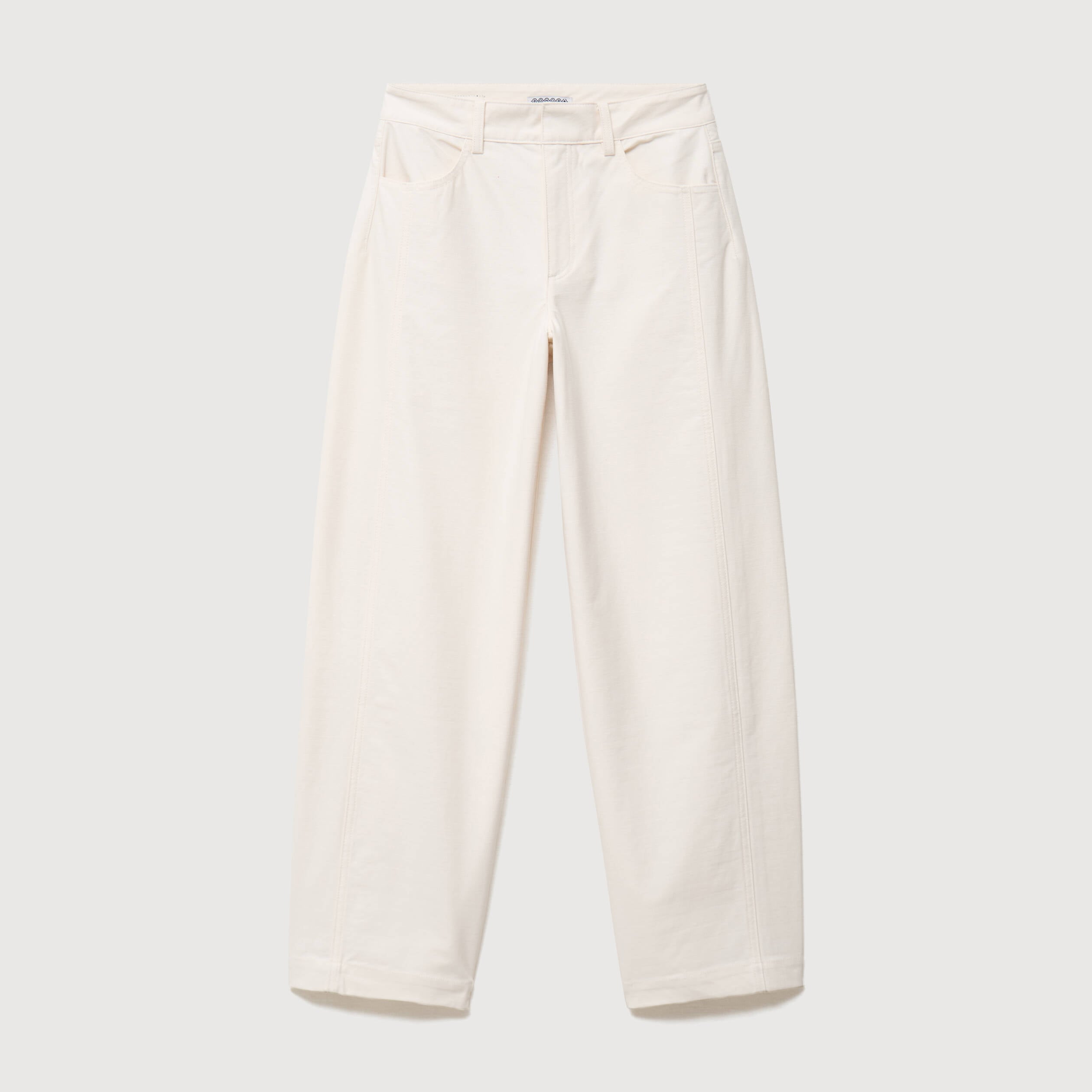 Pantalon coupe regular ecru femme