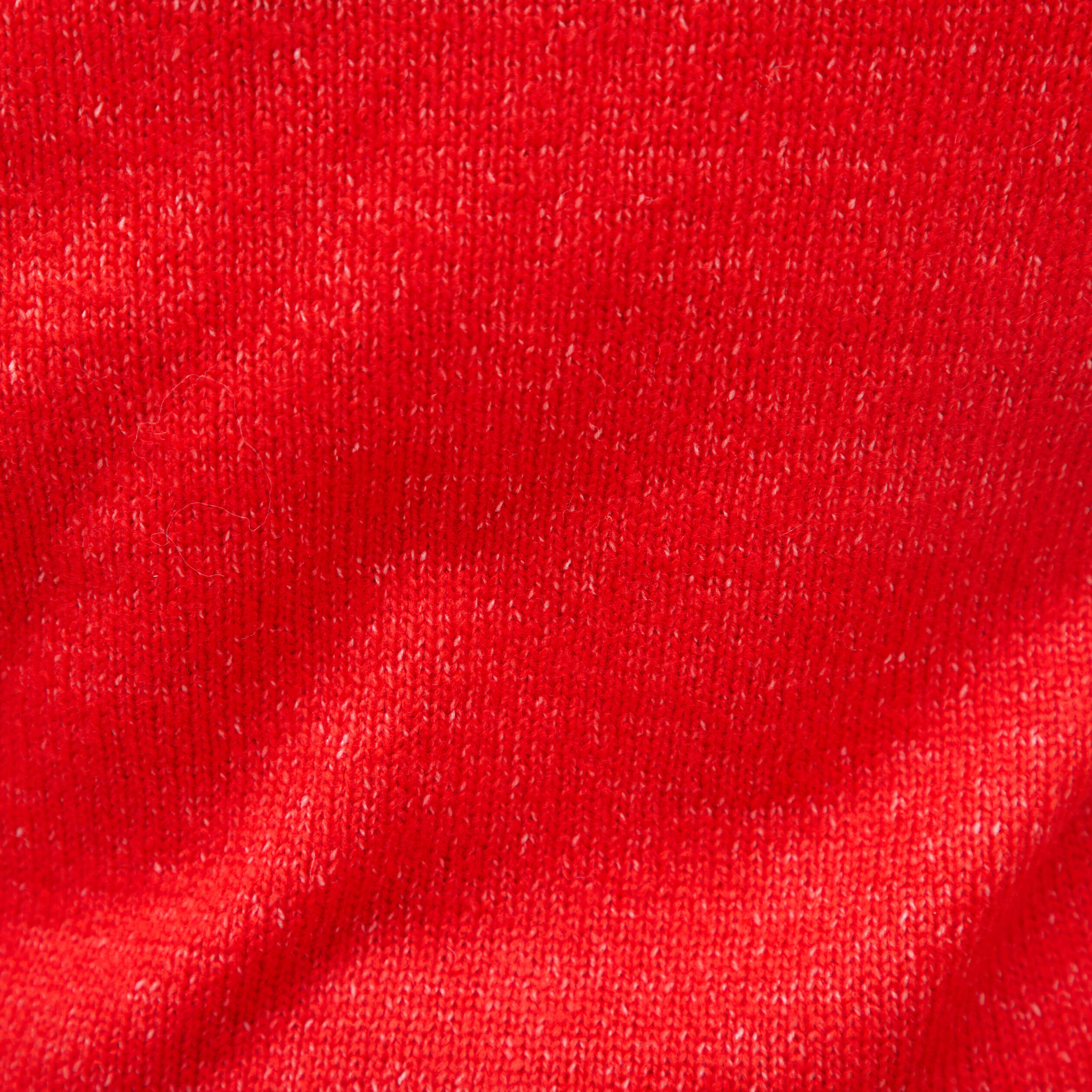 Gilet droit manches longues col rond rouge femme