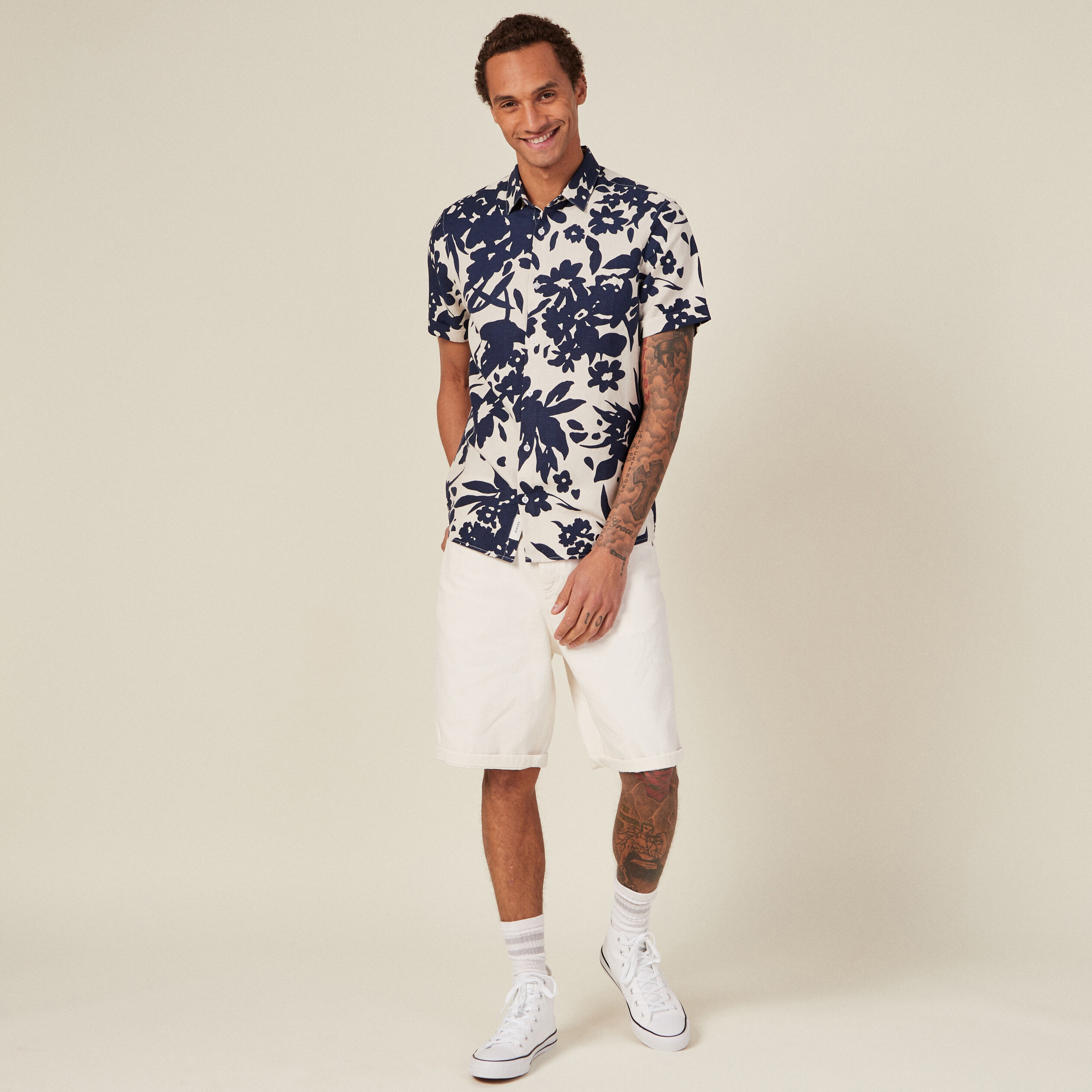 Chemise éco-responsable blanc homme