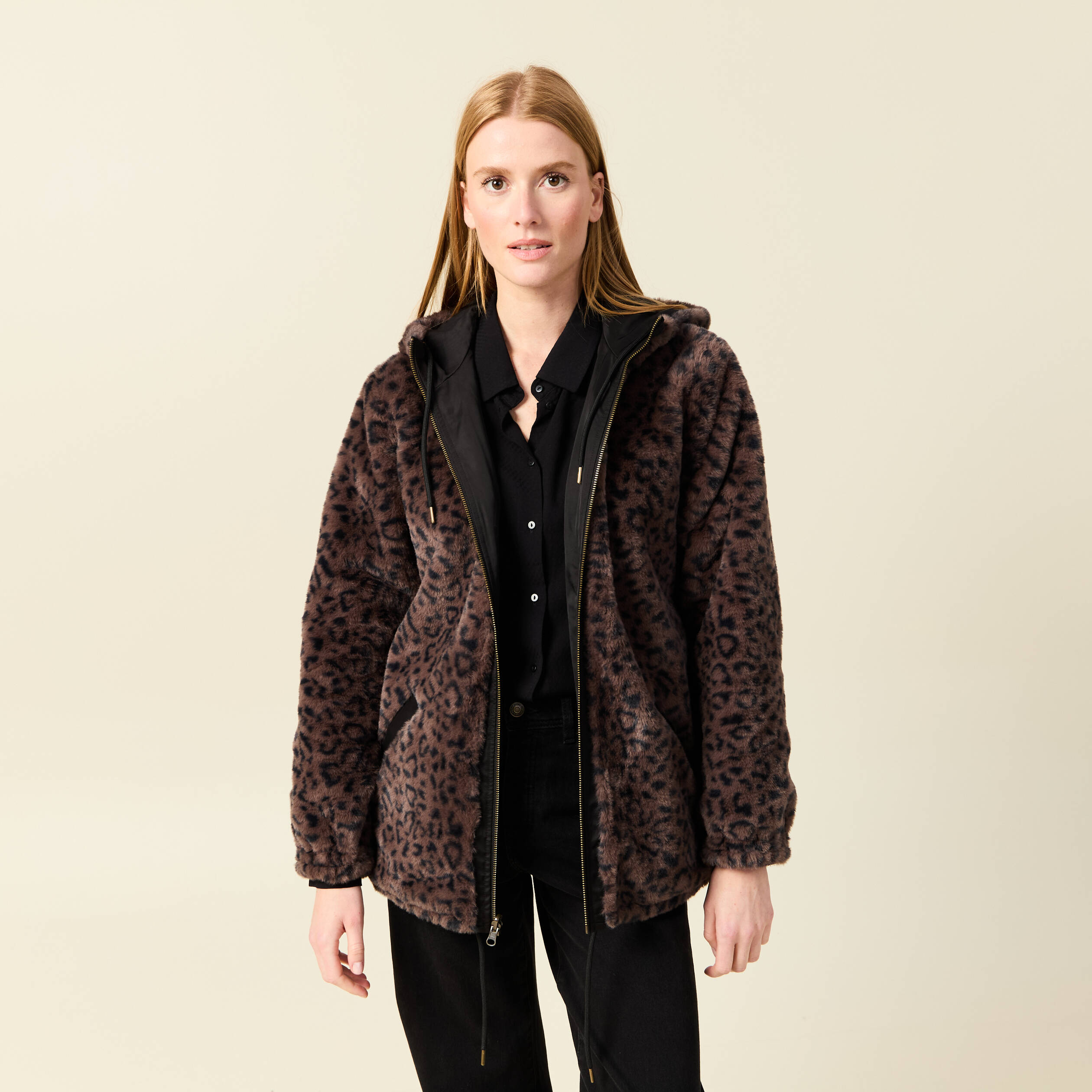 Parka r&eacute;versible noir femme