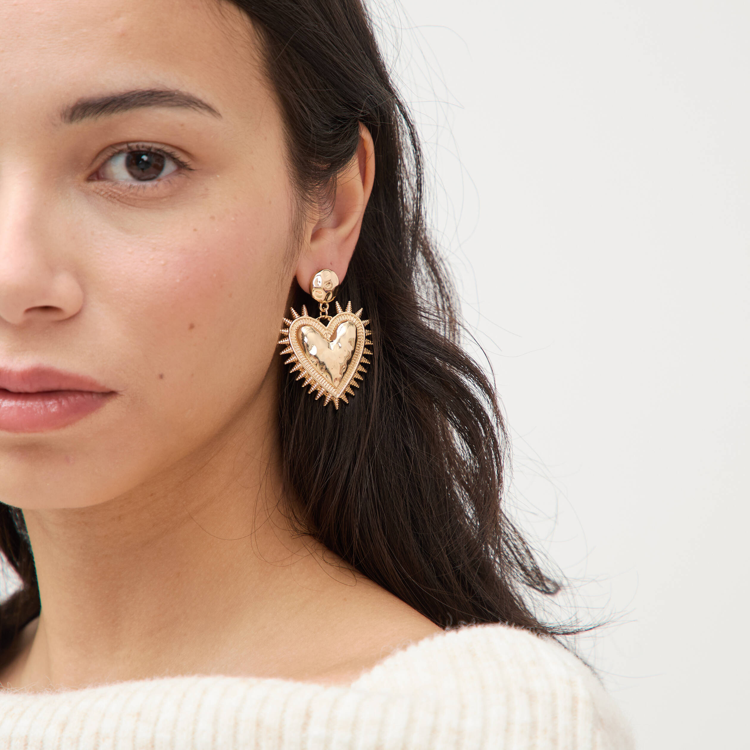 Boucles d'oreilles couleur or femme