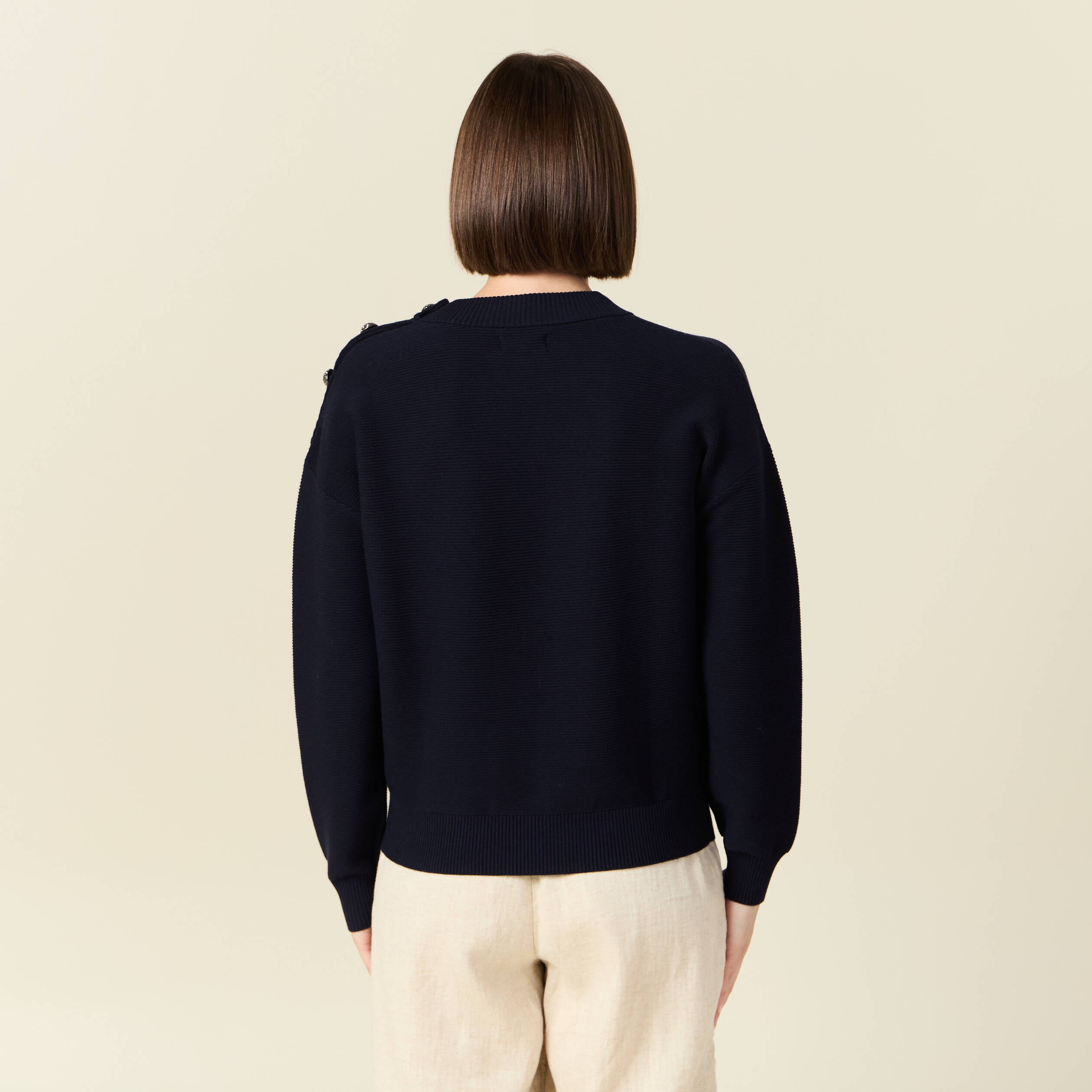 pull eco responsable bleu marine femme Pull éco-responsable bleu marine femme