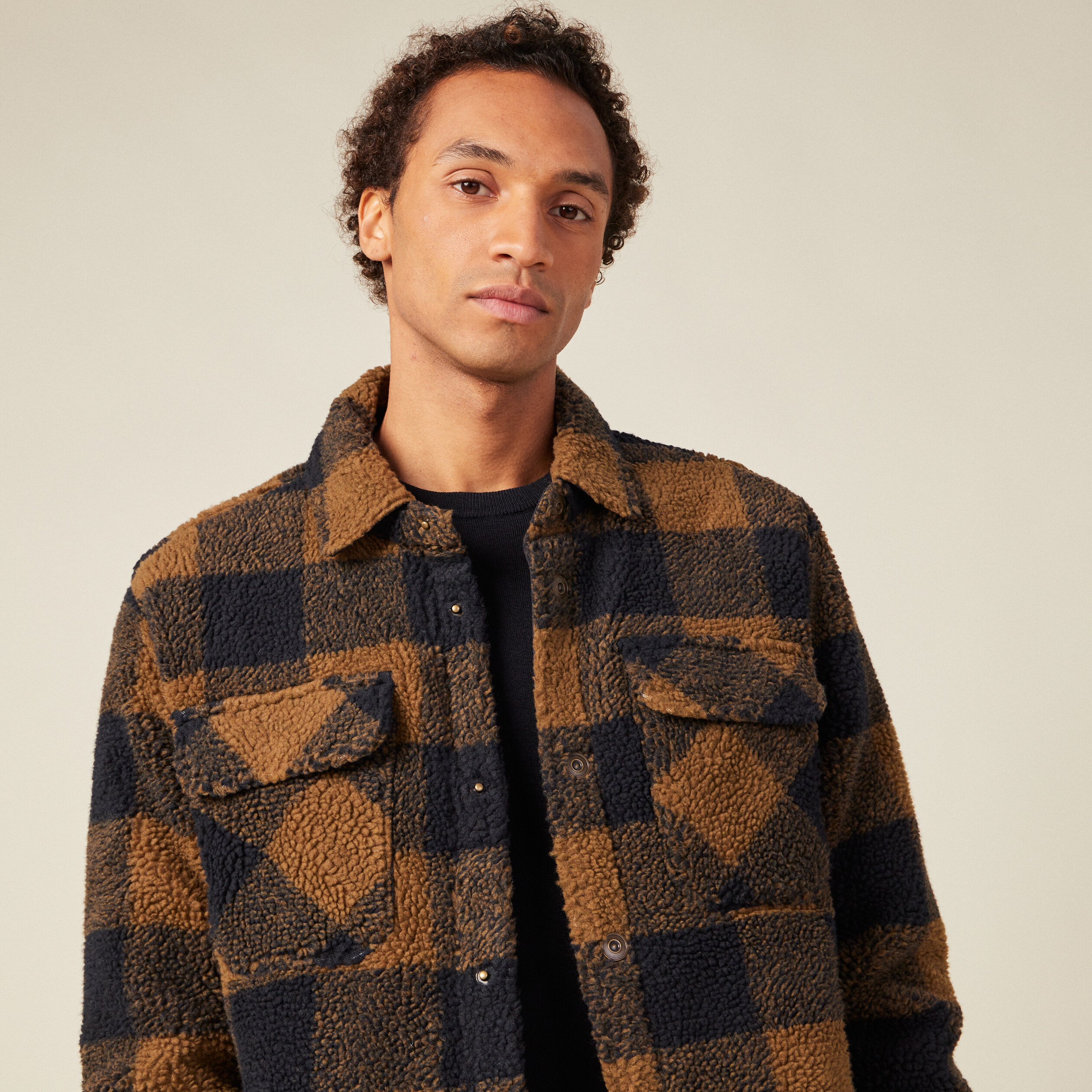 Surchemise éco-responsable beige homme