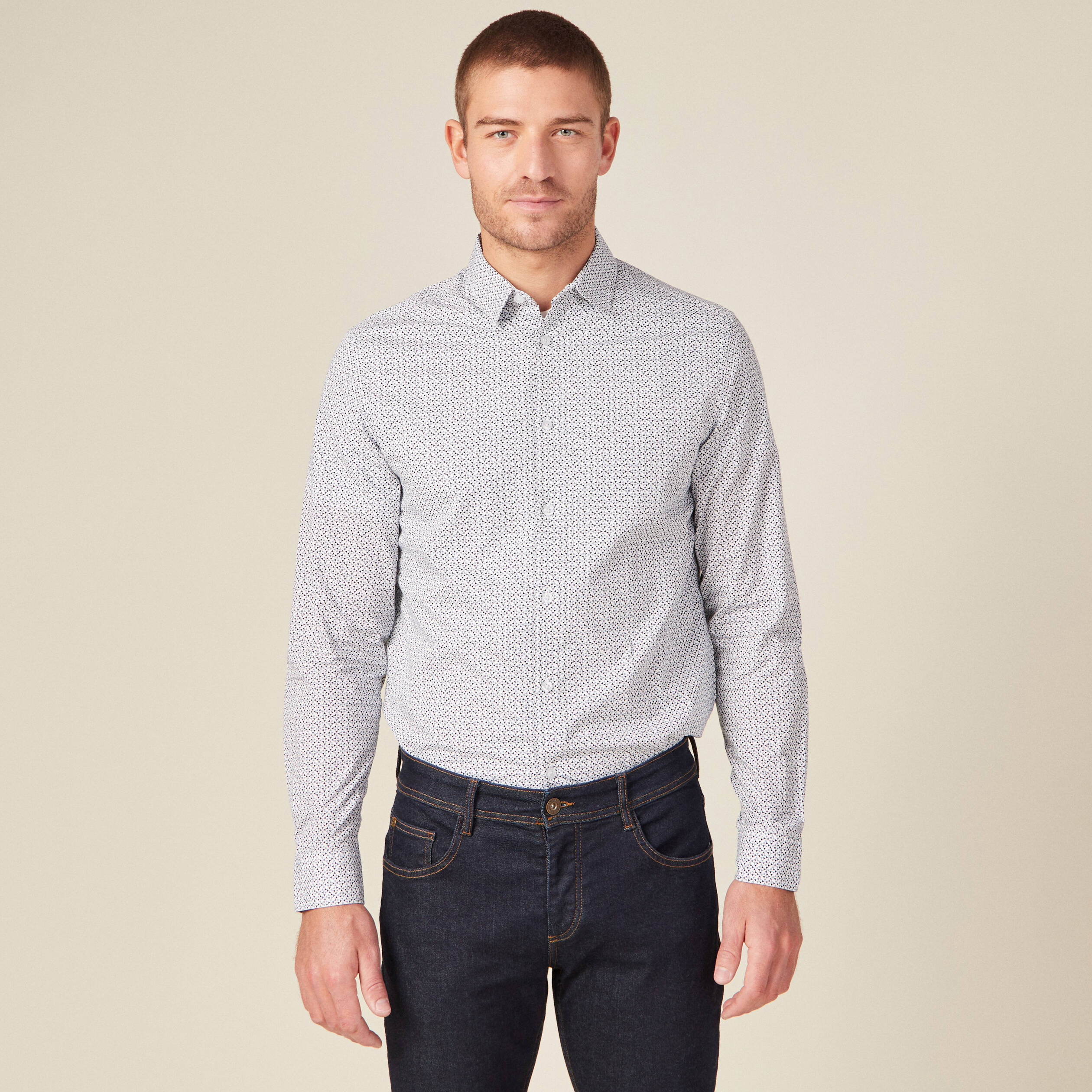 Chemise éco-responsable blanc homme