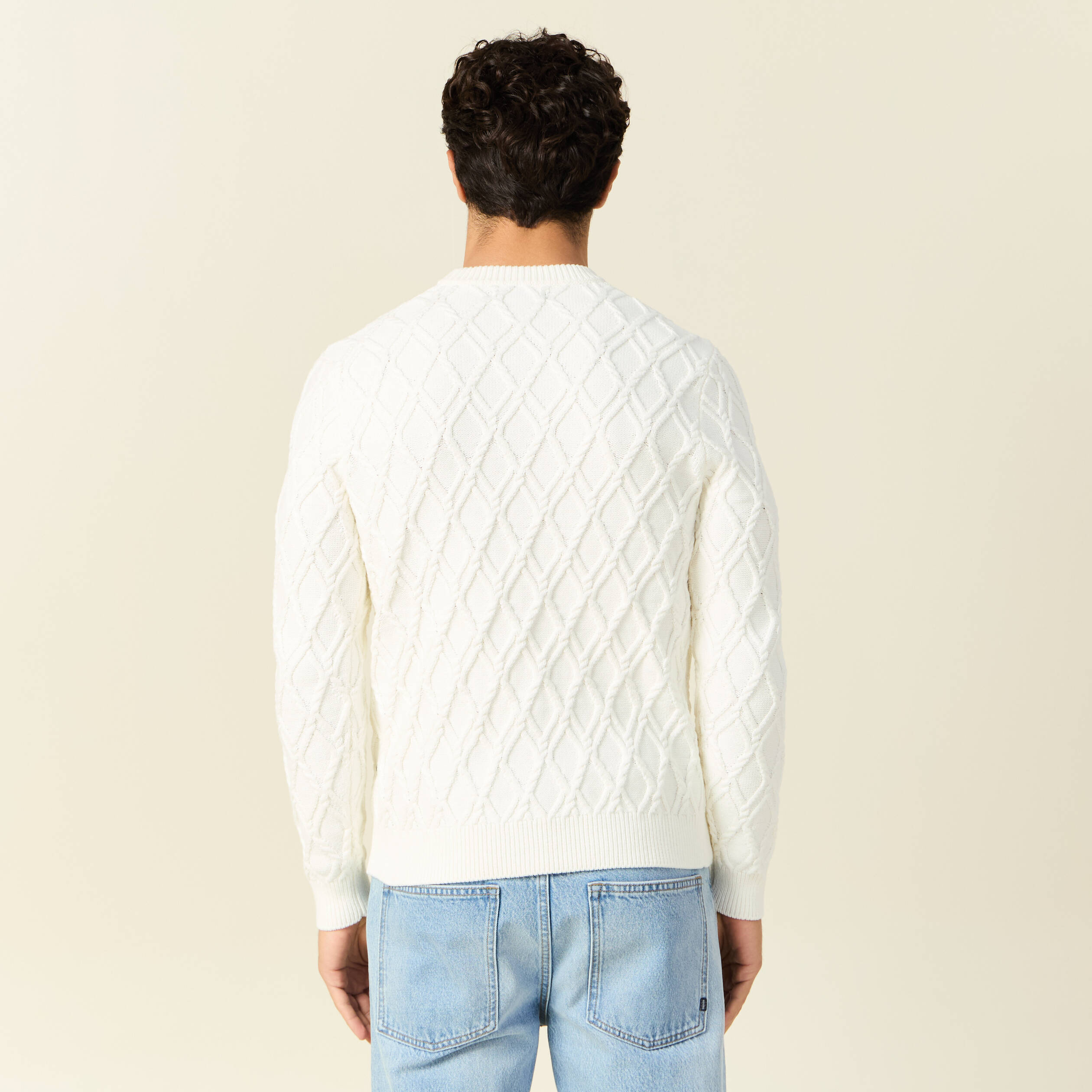 pull manches longues blanc homme Pull manches longues blanc homme