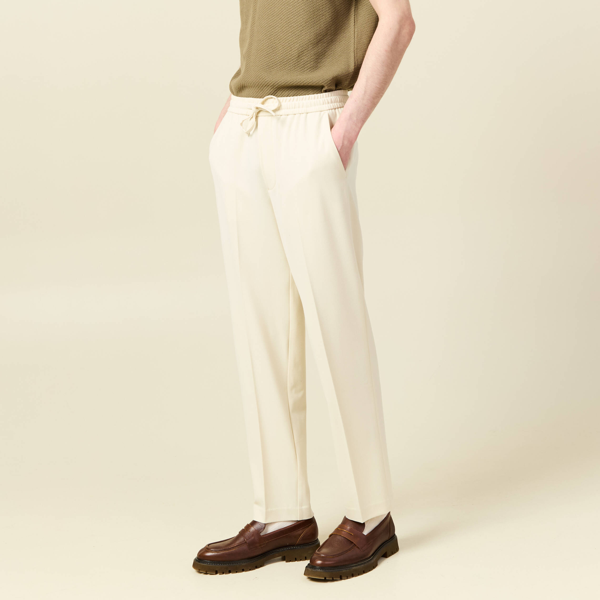 Pantalon ecru homme