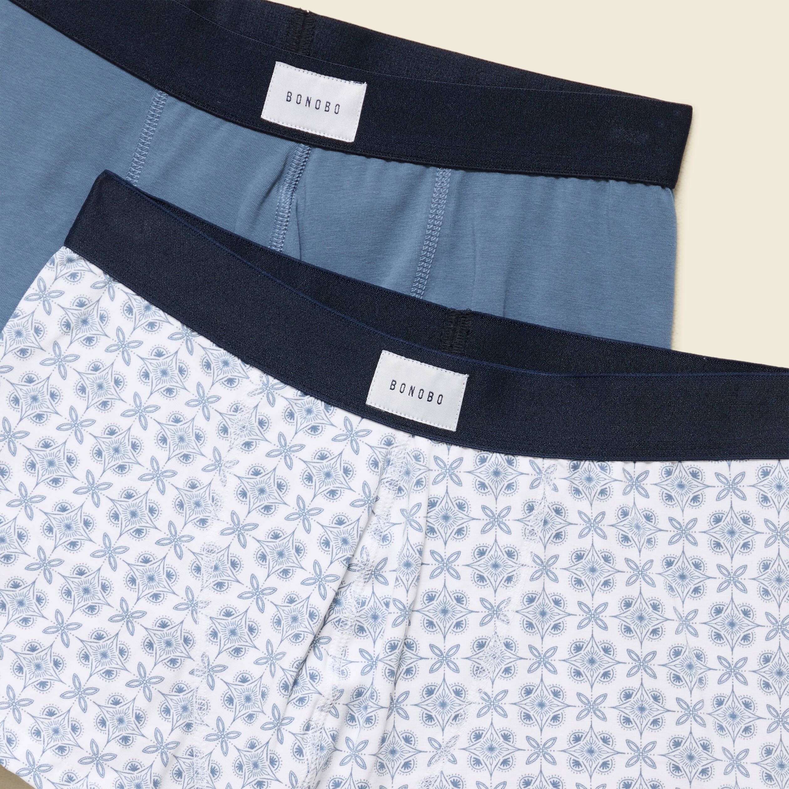 Pack de 2 boxers bleu fonc&eacute; homme
