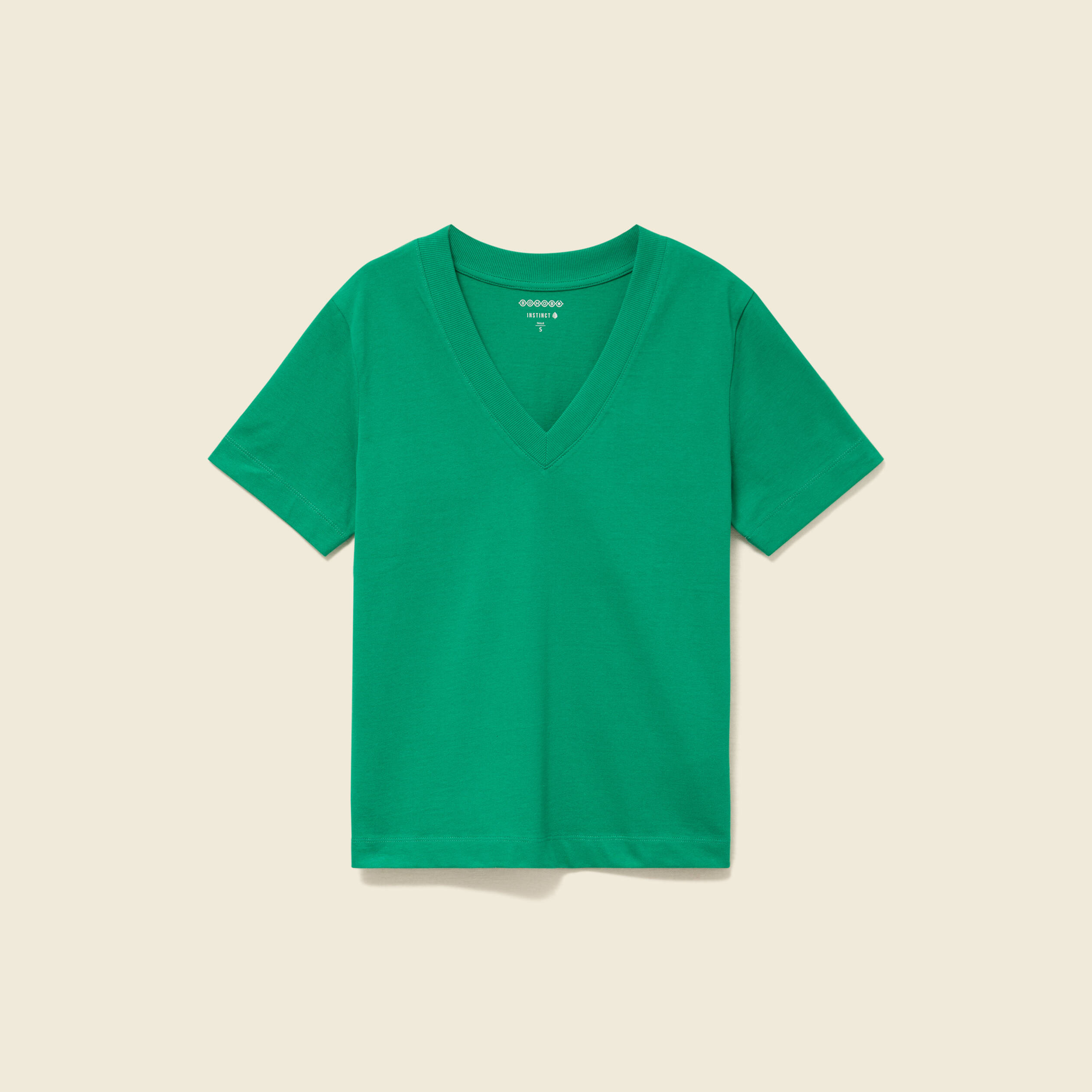 T-shirt manches courtes vert femme