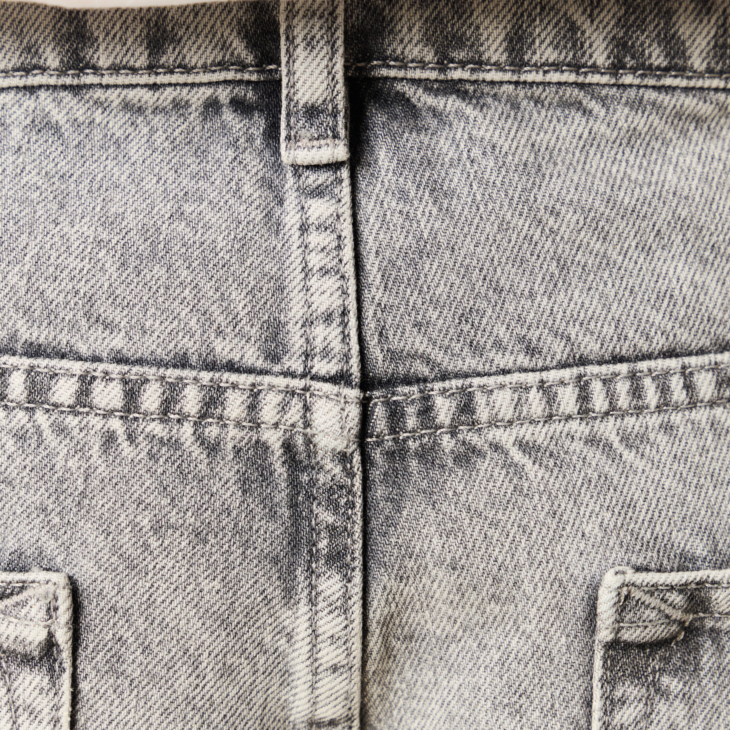 Jeans large 5 poches longueur 32 denim snow gris homme