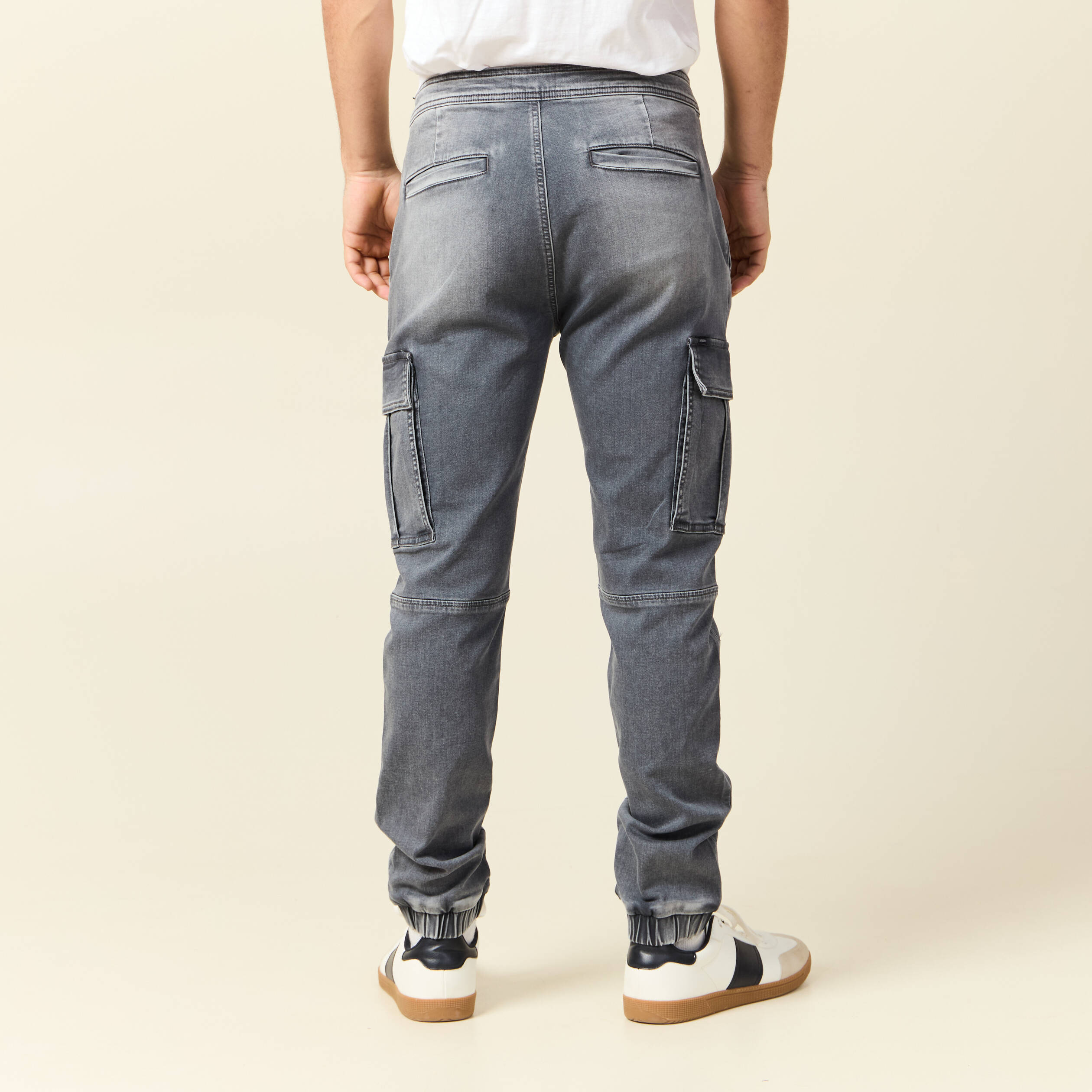 jeans jogger battle denim gris homme Jeans jogger battle denim gris homme