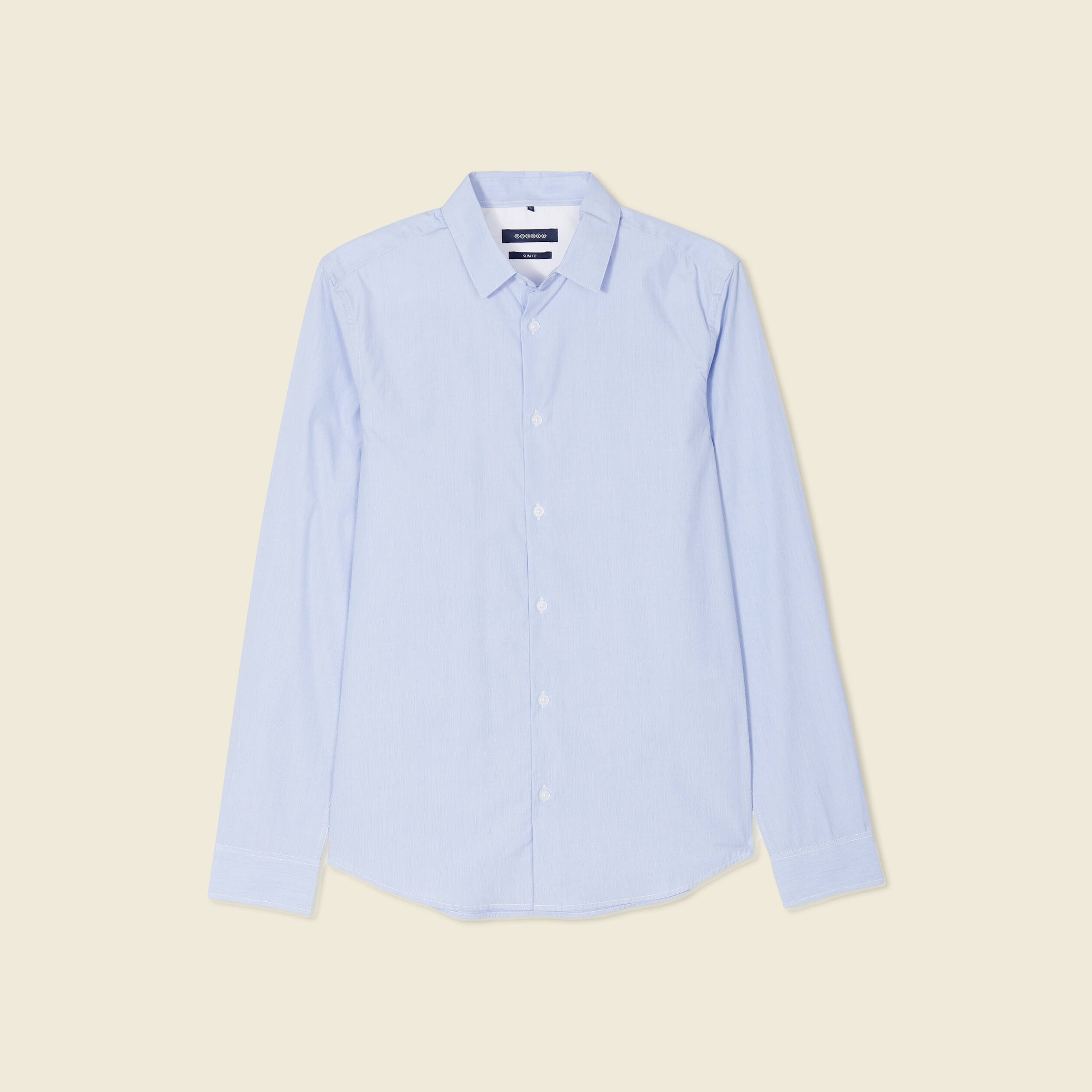 Chemise manches longues bleu foncé homme