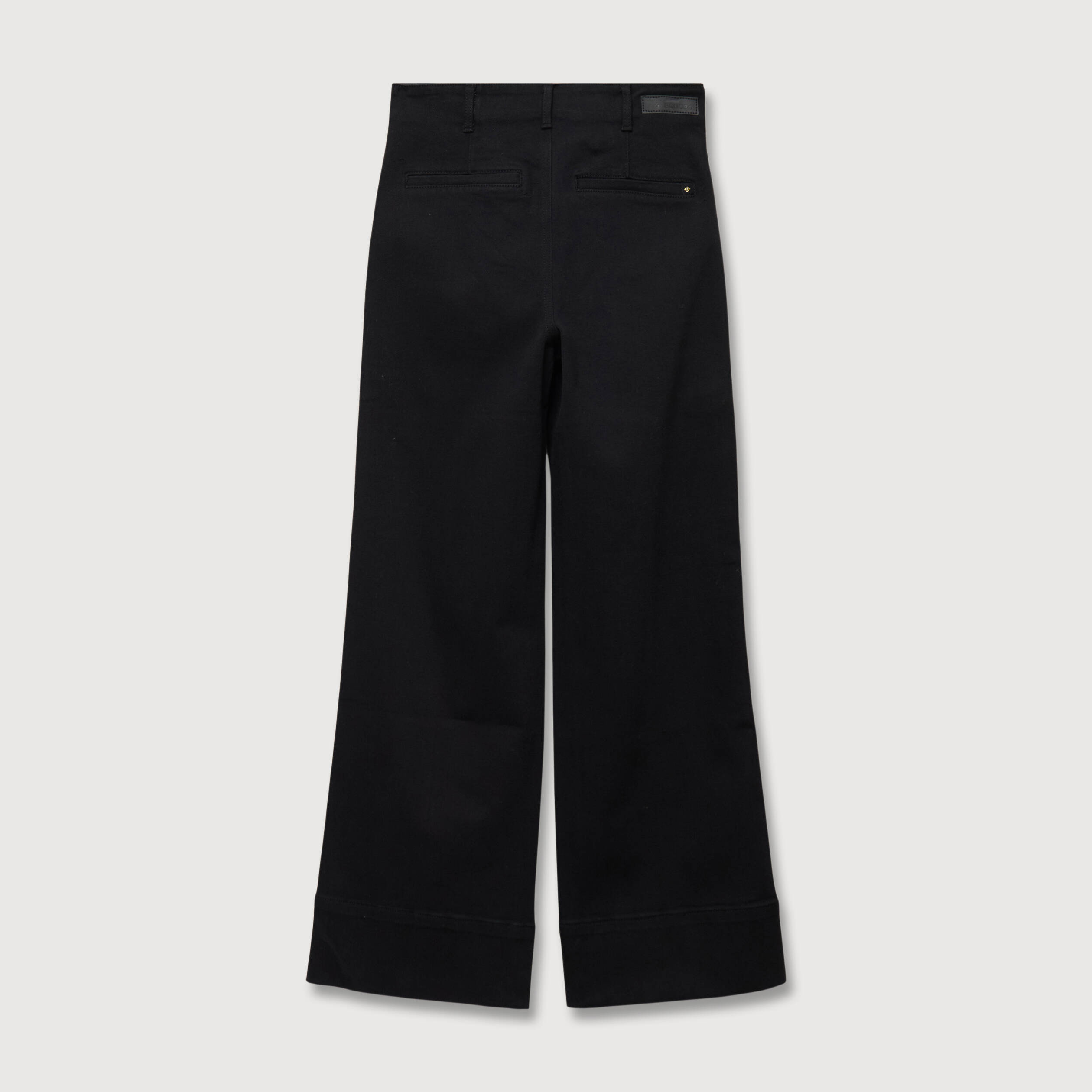 Jeans wide large taille haute denim noir femme
