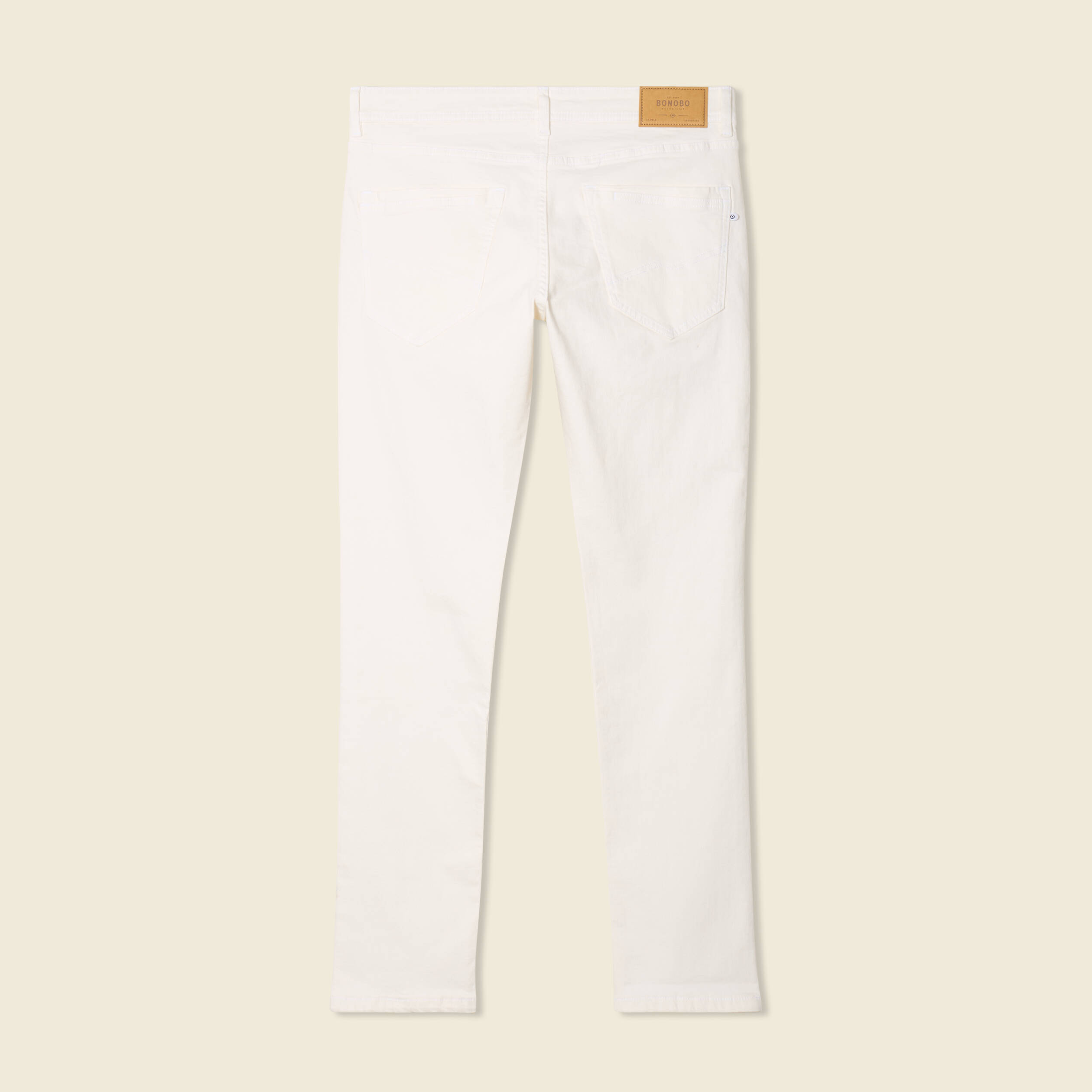 Jeans slim longueur 32 denim blanc homme