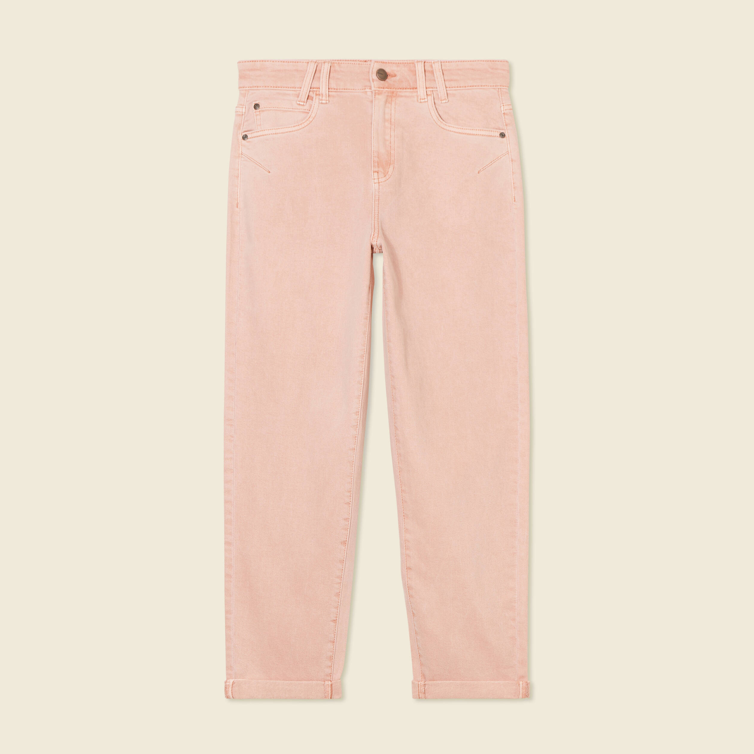 jeans boyfriend 78eme rouge clair femme Jeans boyfriend 7/8ème rouge clair femme