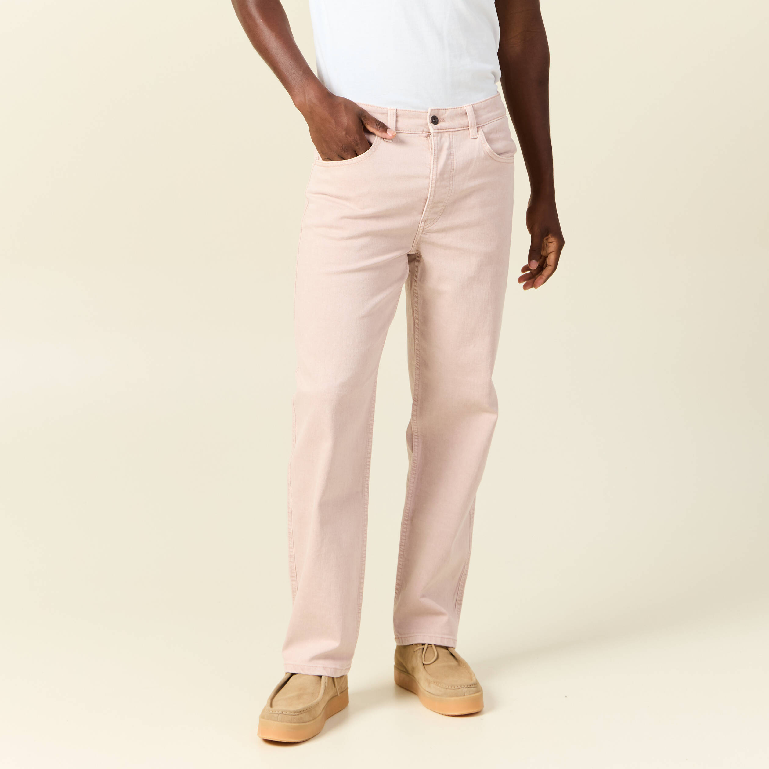 jeans relax 5 poches rose homme Jeans relax 5 poches rose homme