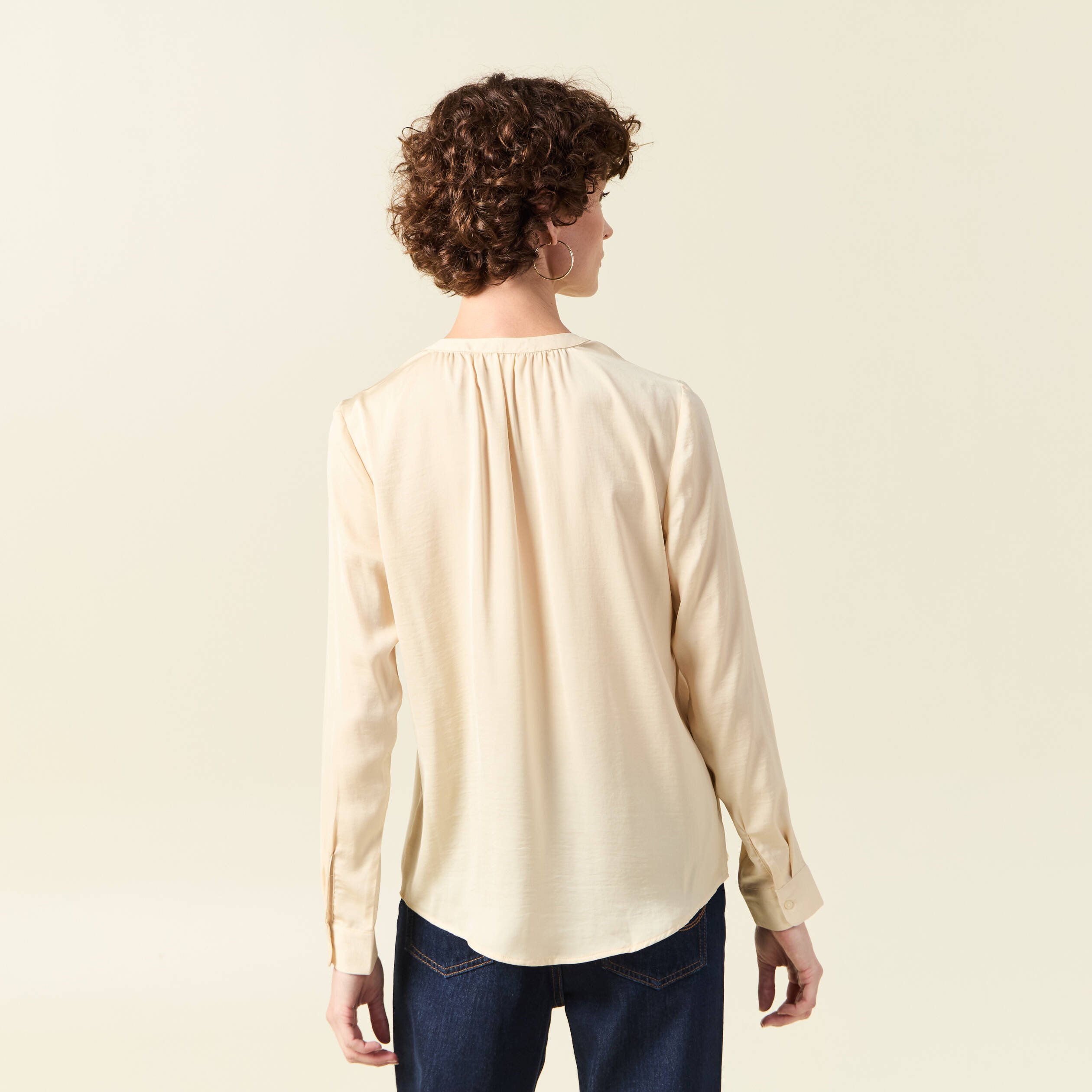 Blouse creme femme outlet