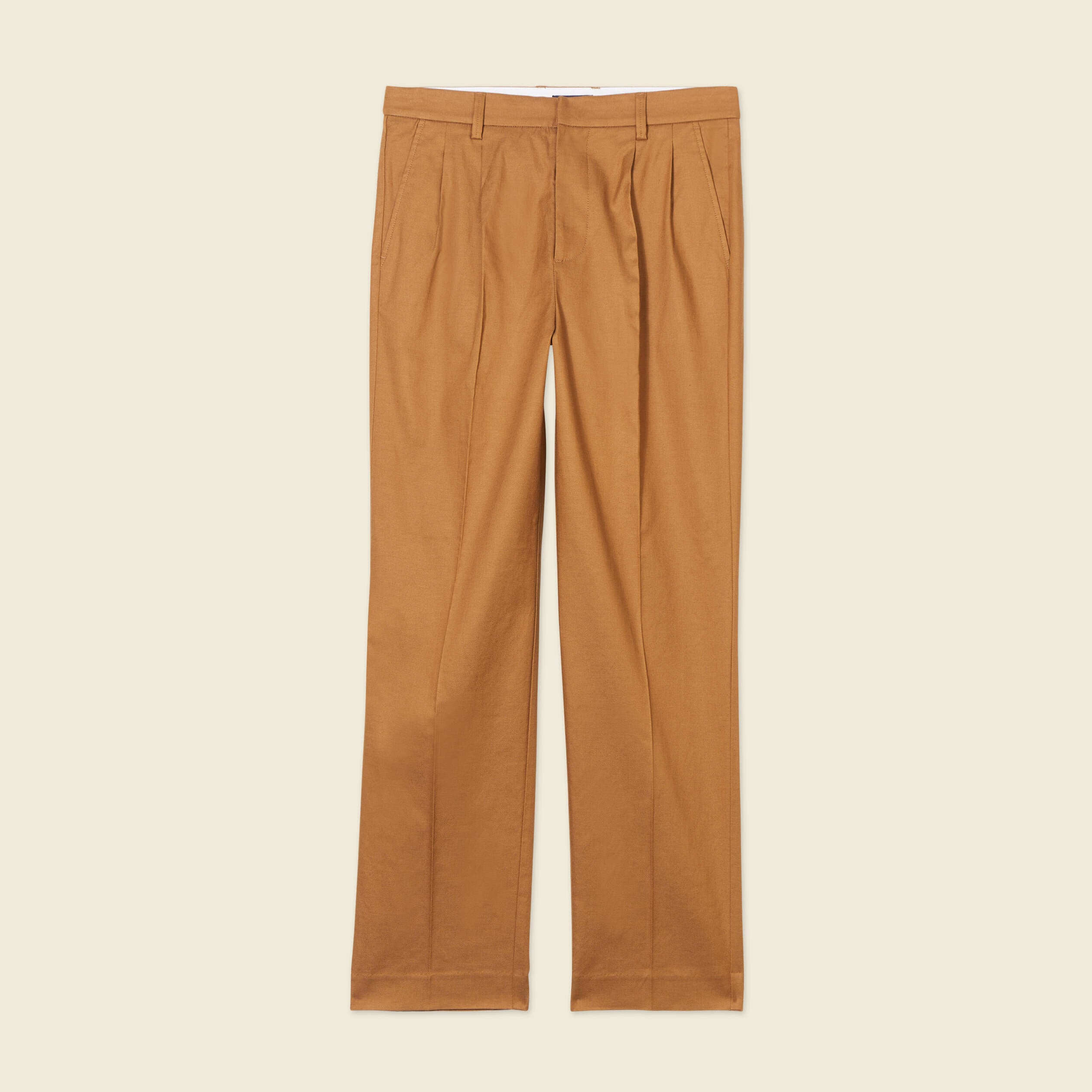 Pantalon chino droit beige homme