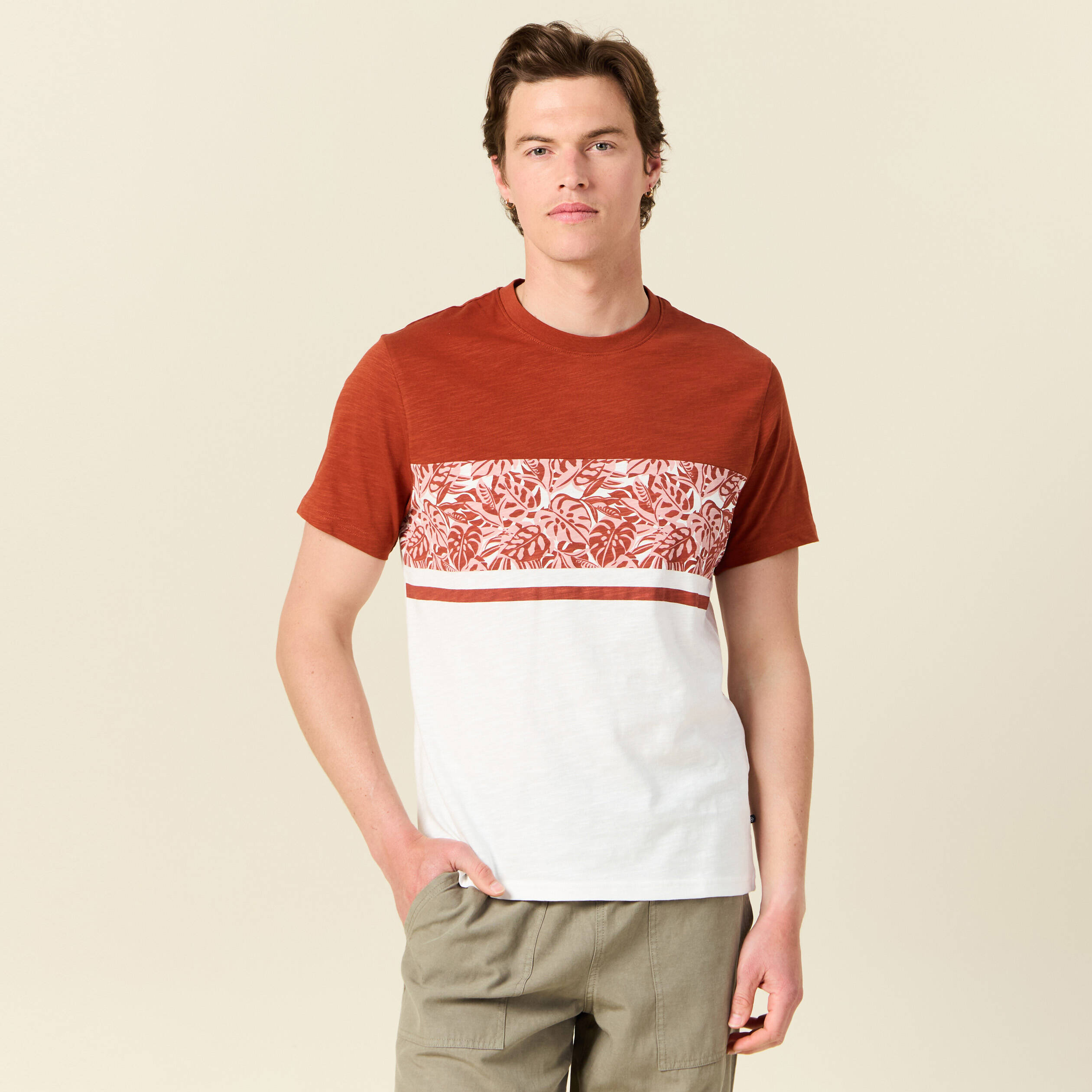 t shirt eco responsable ecru homme T-shirt éco-responsable ecru homme