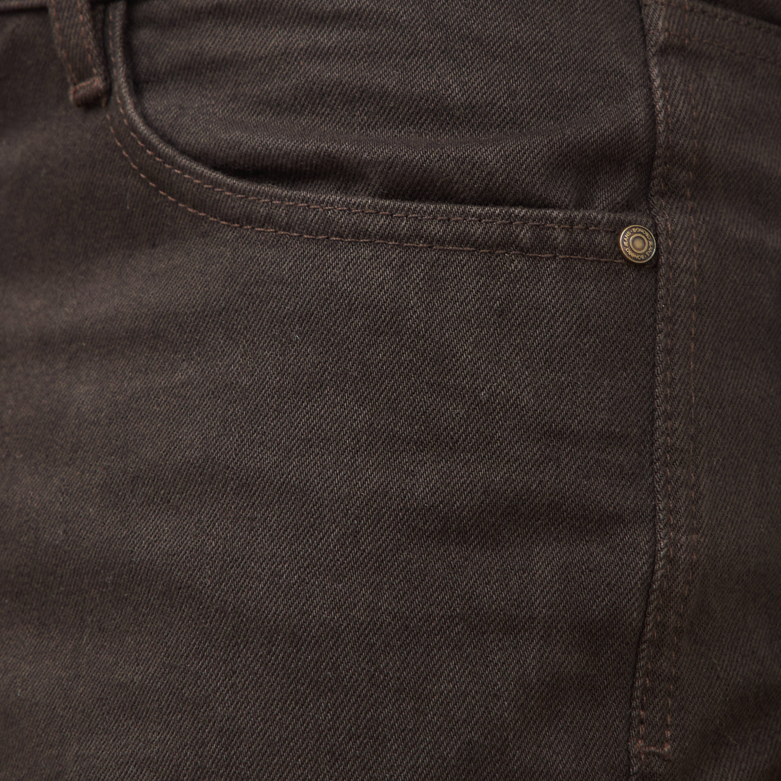 Jeans regular longueur 32 marron homme