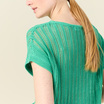 pull ajoure eco responsable vert menthe femme Pull ajouré éco-responsable vert menthe femme