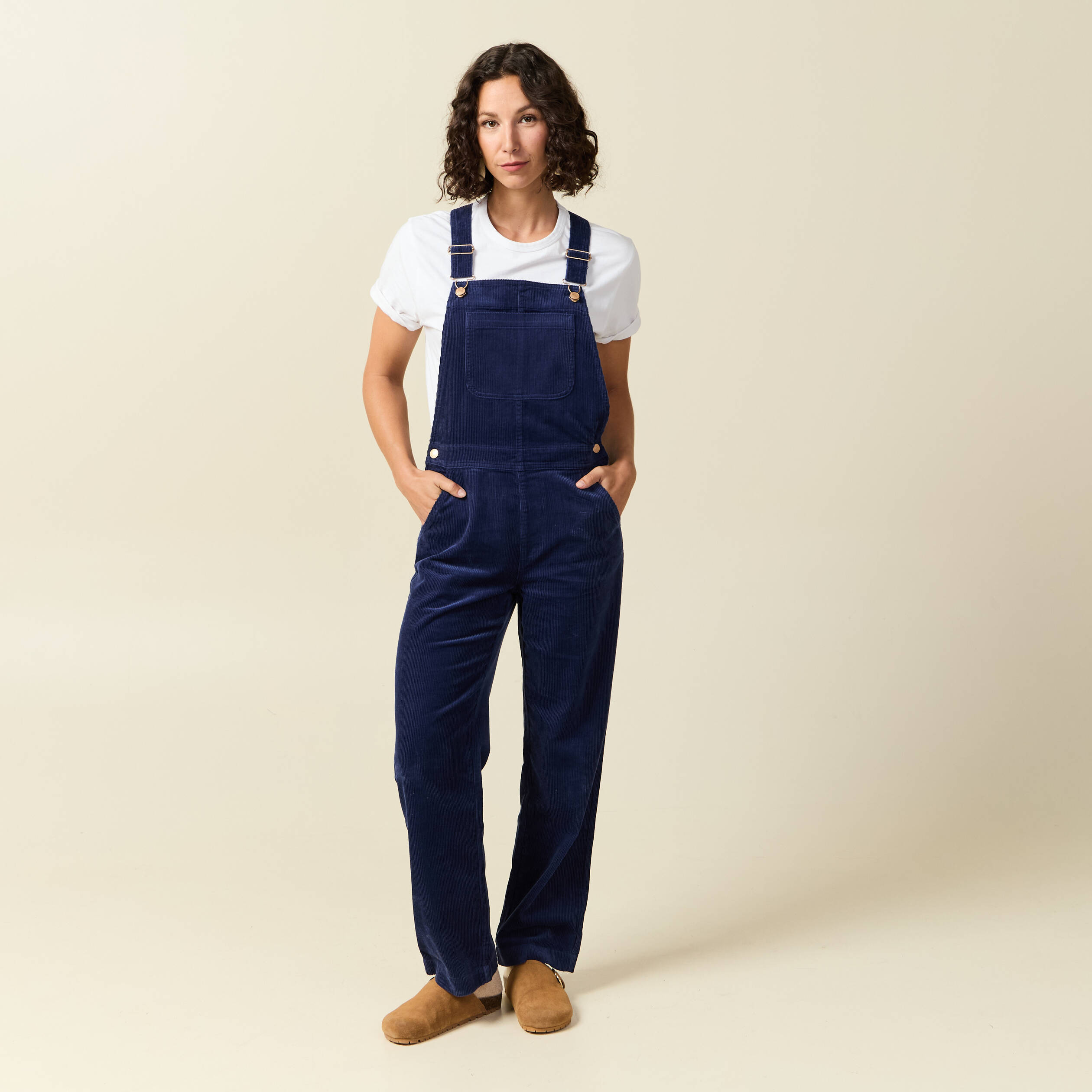 Combinaison Sans Manches Velours Côtelé Femme – Style Vintage & Décontracté – Bandoulière Réglable – Tenue Confort Maison Ou Sortie