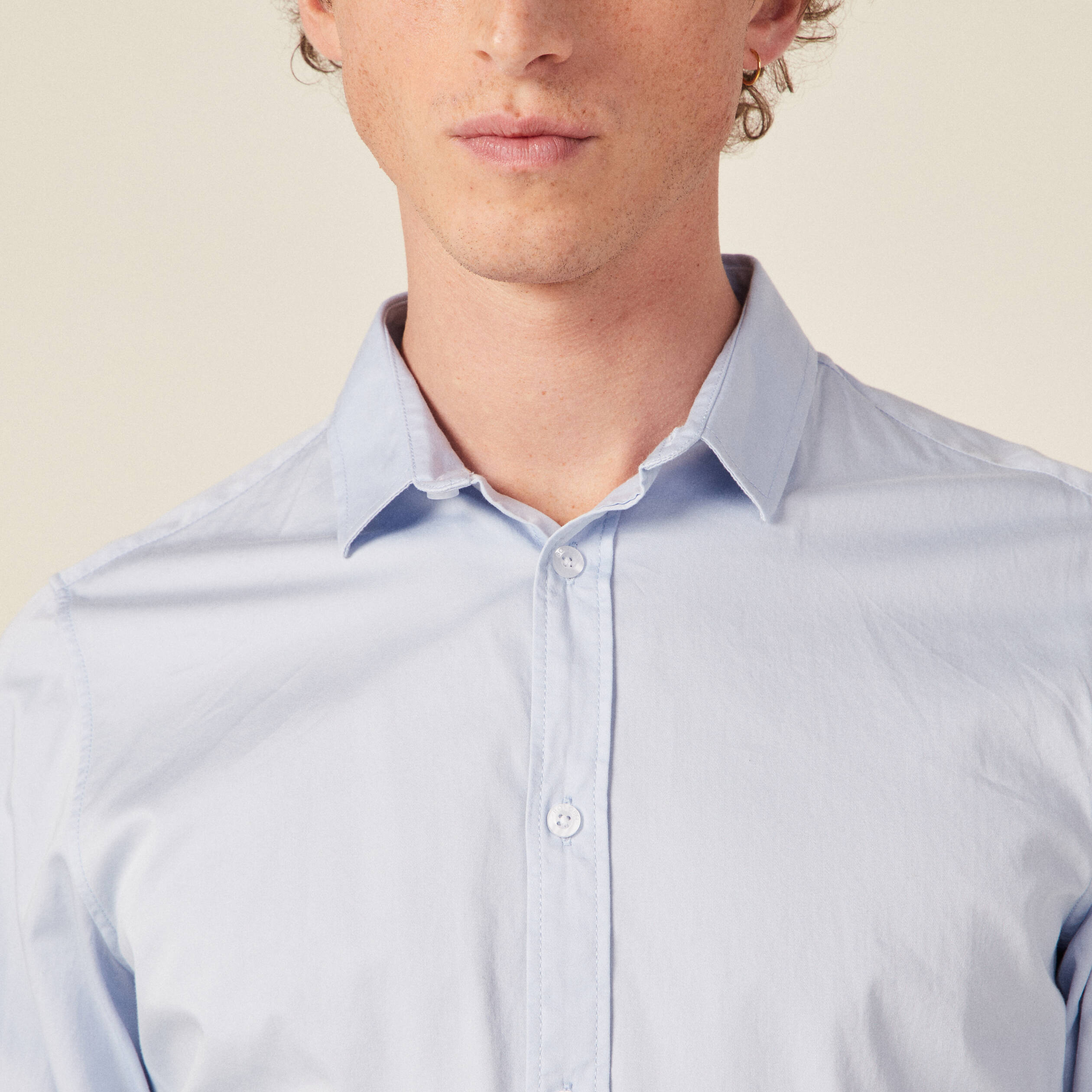 chemise manches longues bleu clair homme Chemise manches longues bleu clair homme