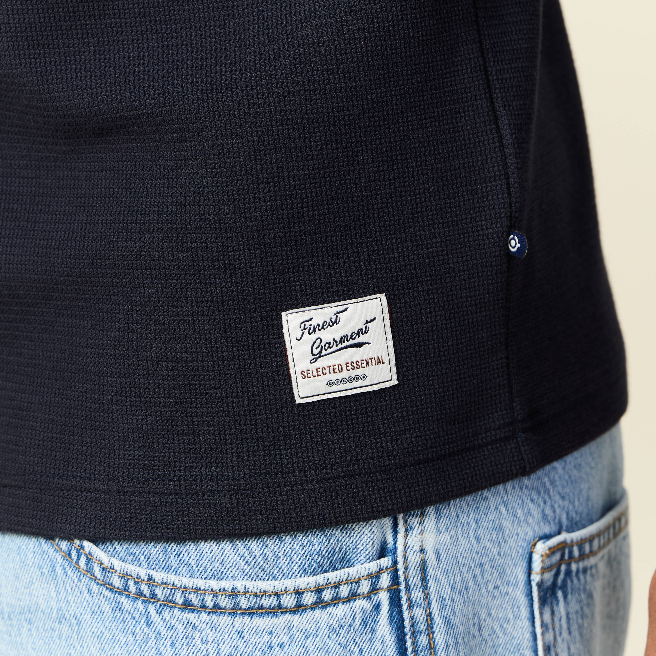 t shirt manches longues bleu marine homme T-shirt manches longues bleu marine homme