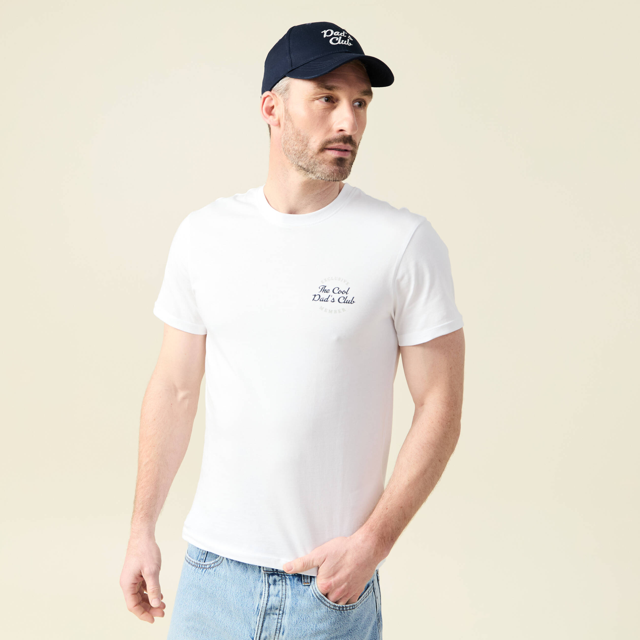 T-shirt manches courtes blanc homme