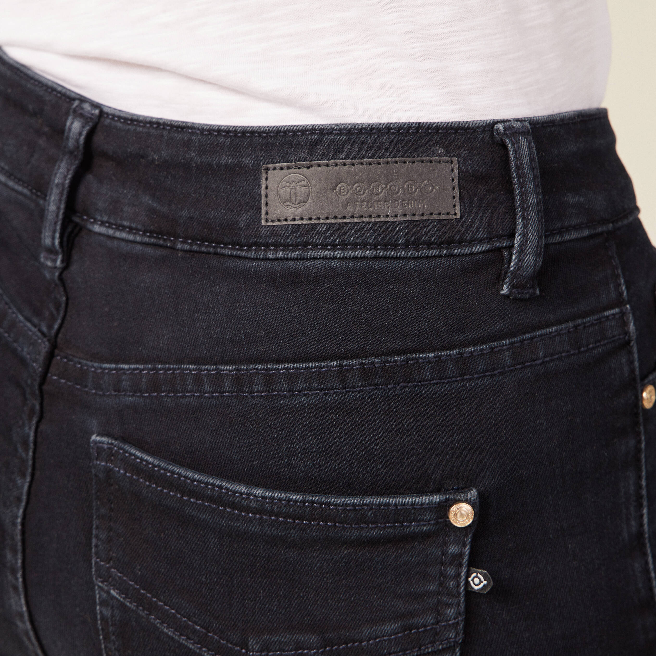 jeans skinny taille haute denim blue black femme Jeans skinny taille haute denim blue black femme