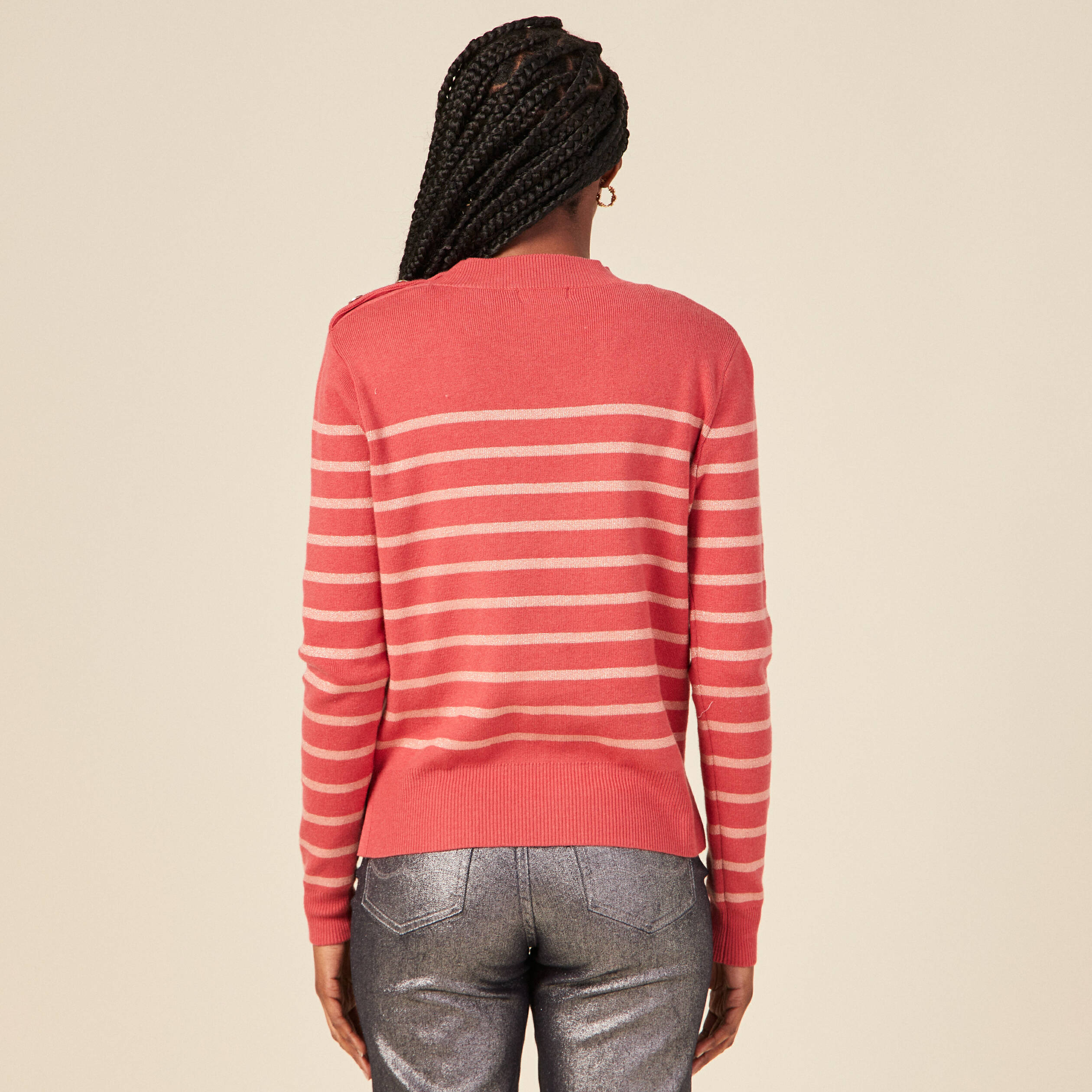 Pull éco-responsable terracotta femme