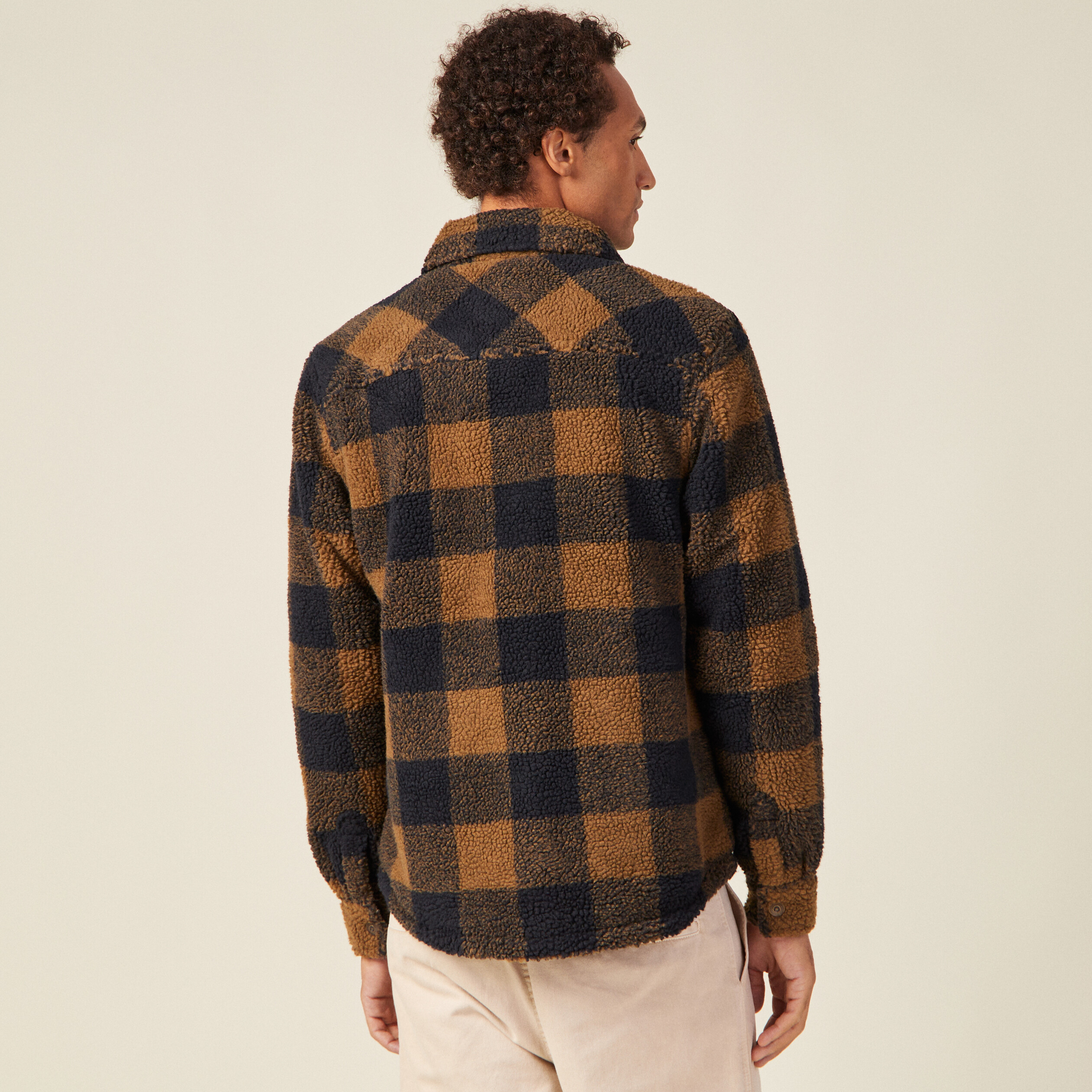 Surchemise éco-responsable beige homme