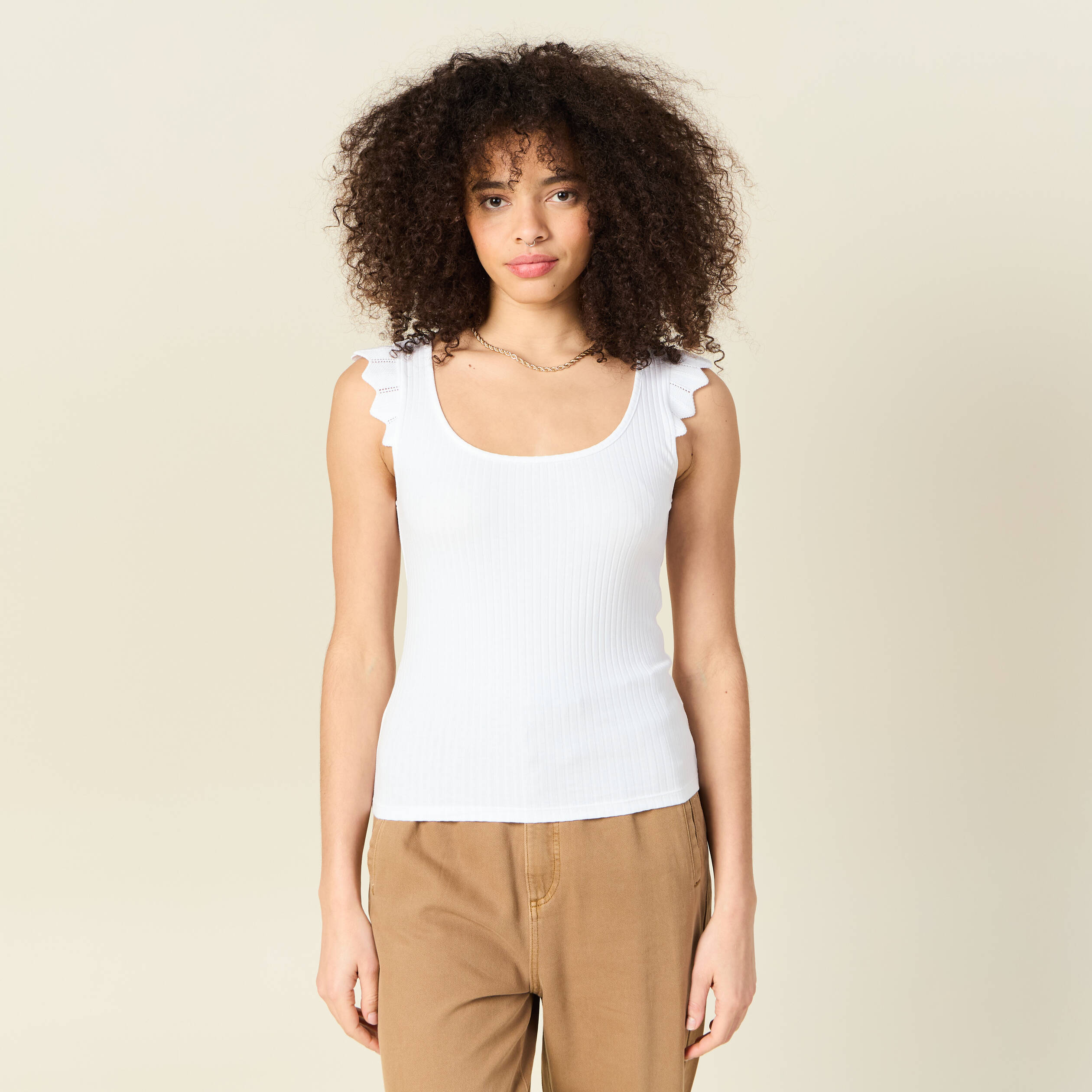 GORGLITTER Haut Court Pour Femme, Dos Nu, U00e0 Bretelles Spaghetti