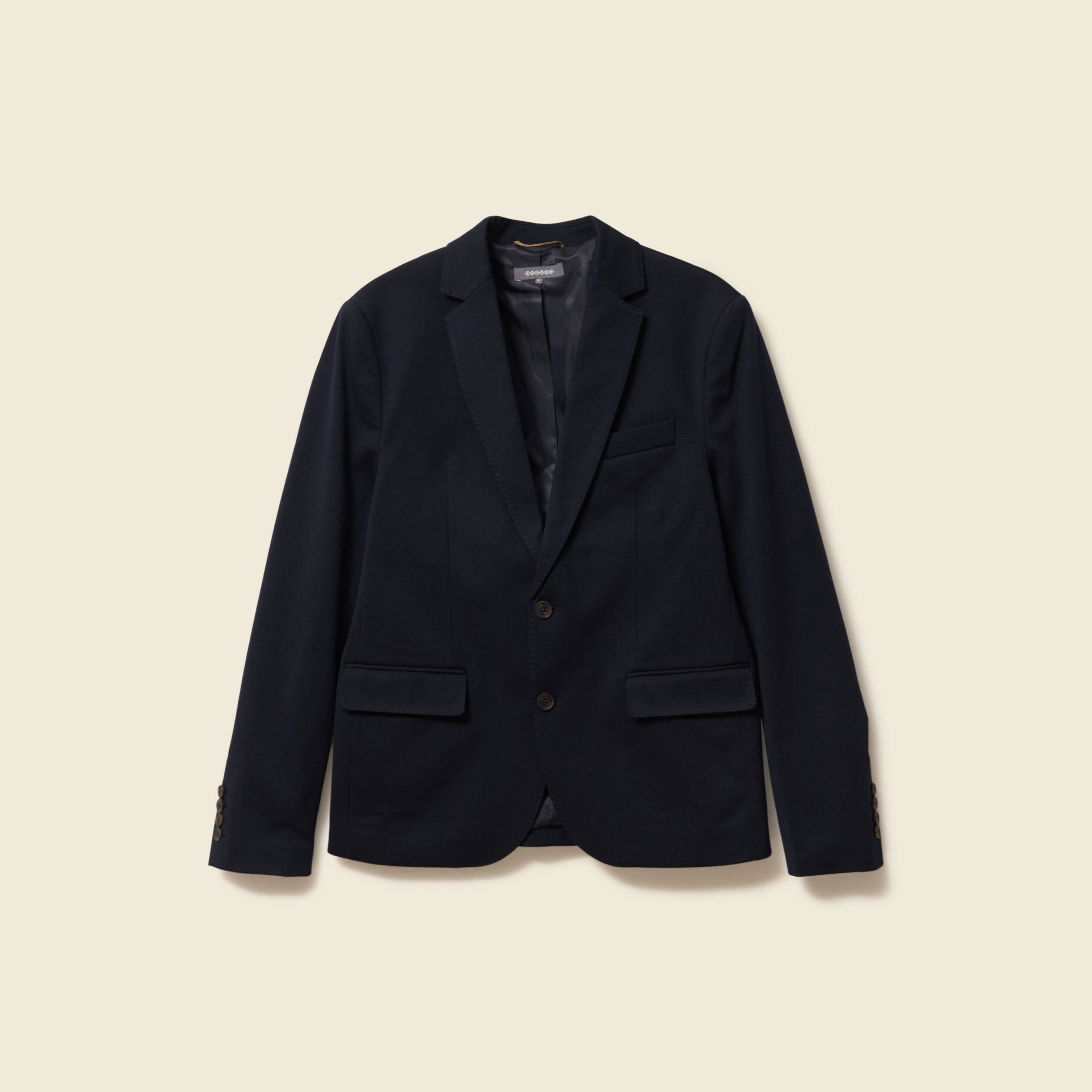 Veste blazer cintr&eacute;e bleu marine homme