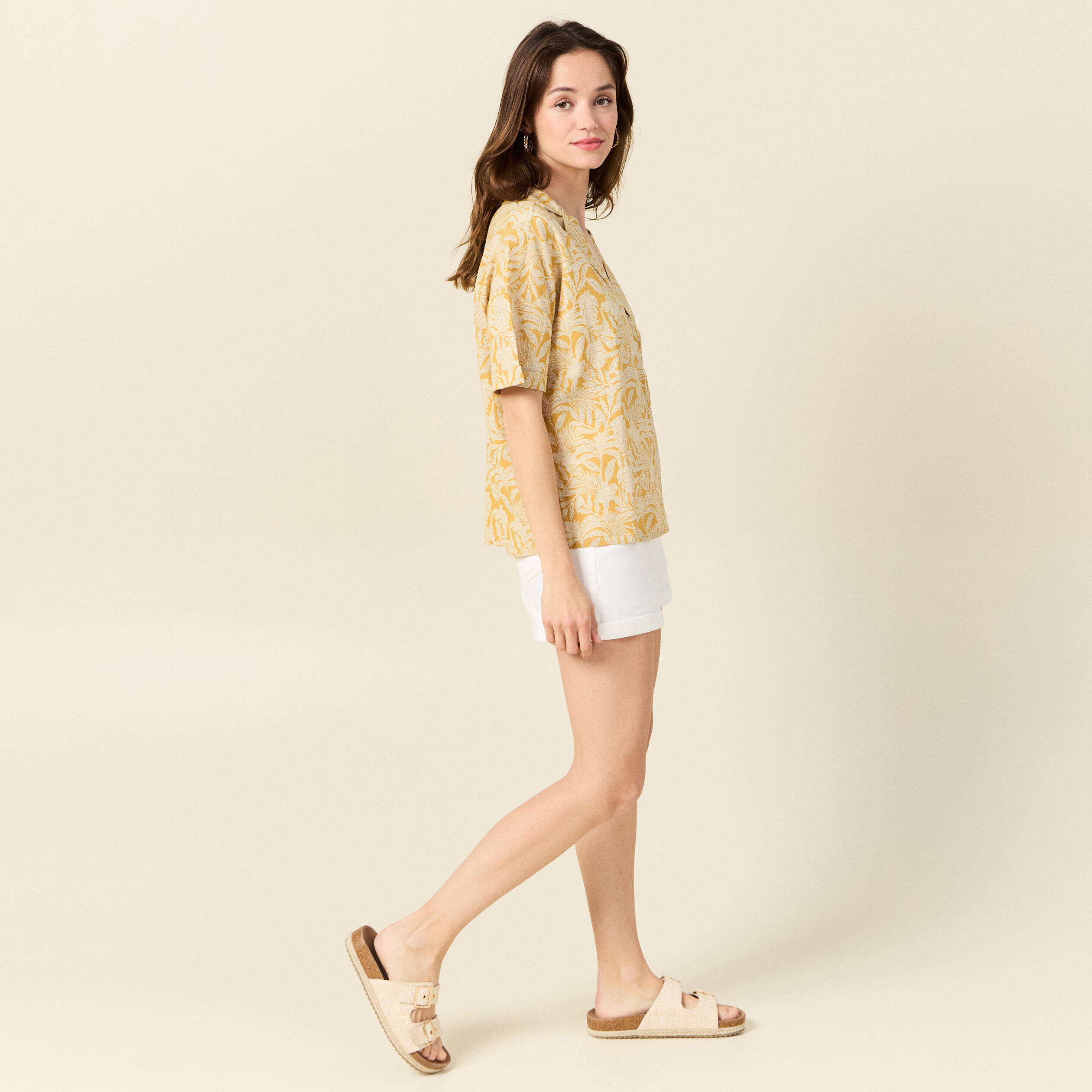 chemise eco responsable jaune femme Chemise éco-responsable jaune femme