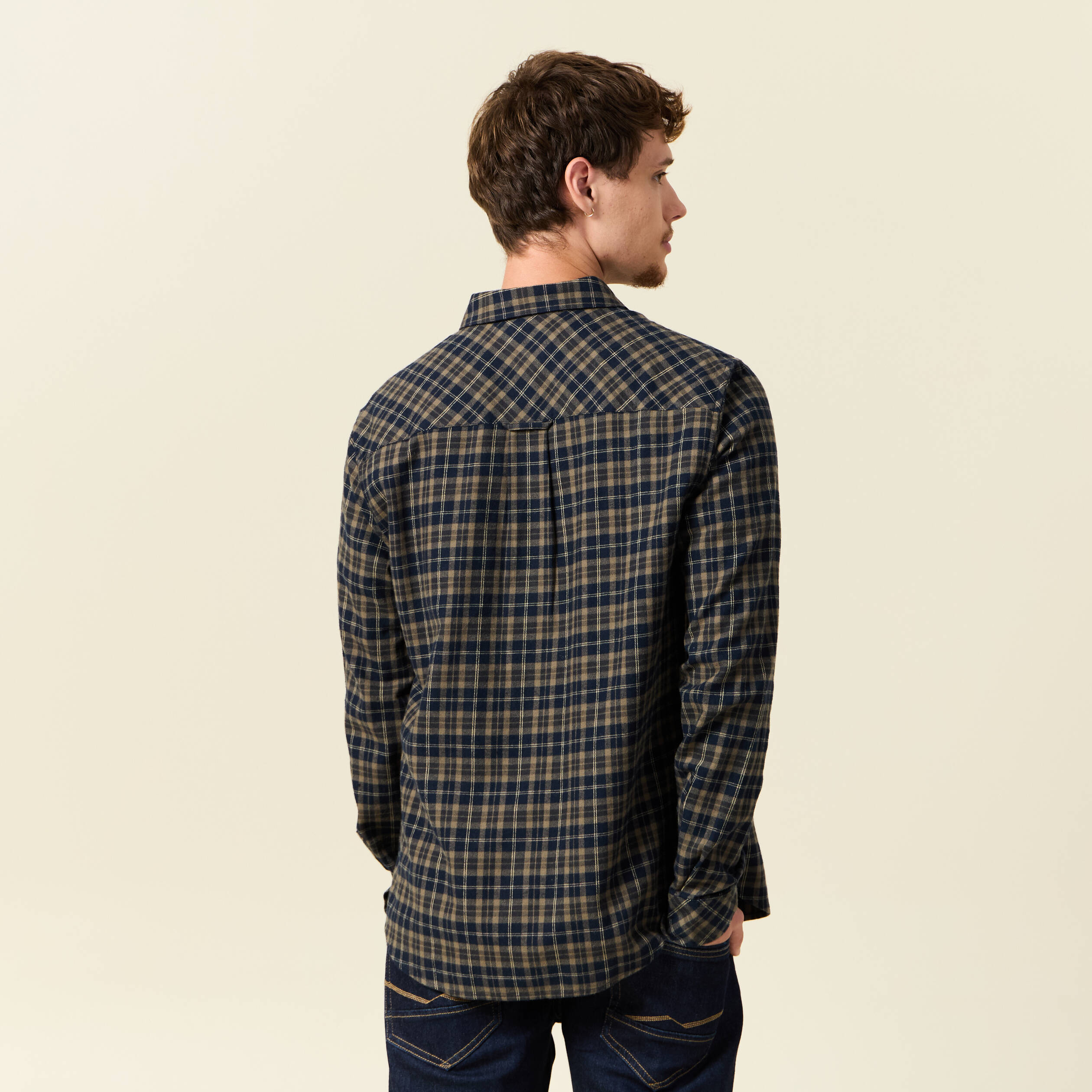 Polo manches courtes en maille texturée homme vert