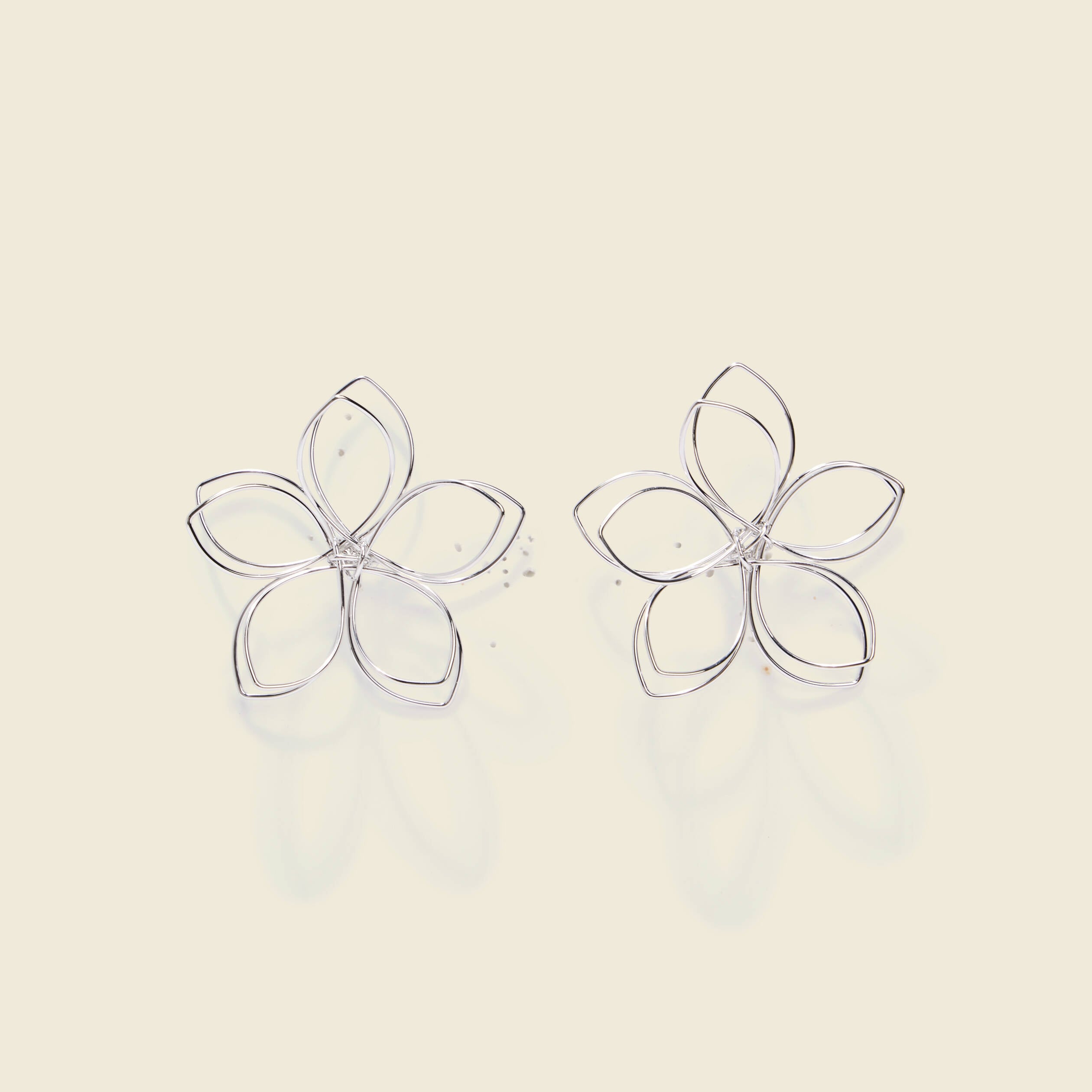 Boucles d'oreilles clous couleur argent femme