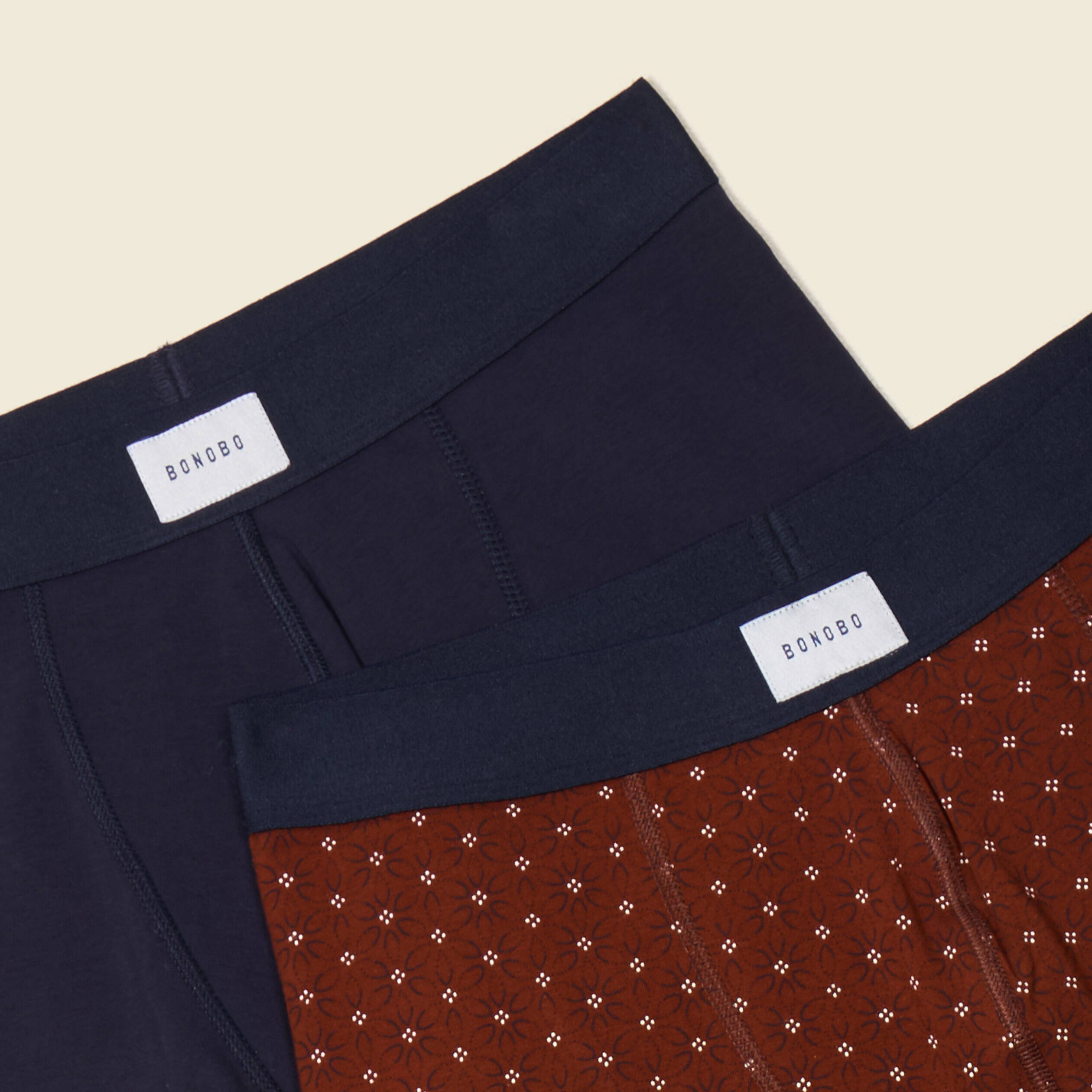 lot 2 boxers marron cognac homme Lot 2 boxers marron cognac homme