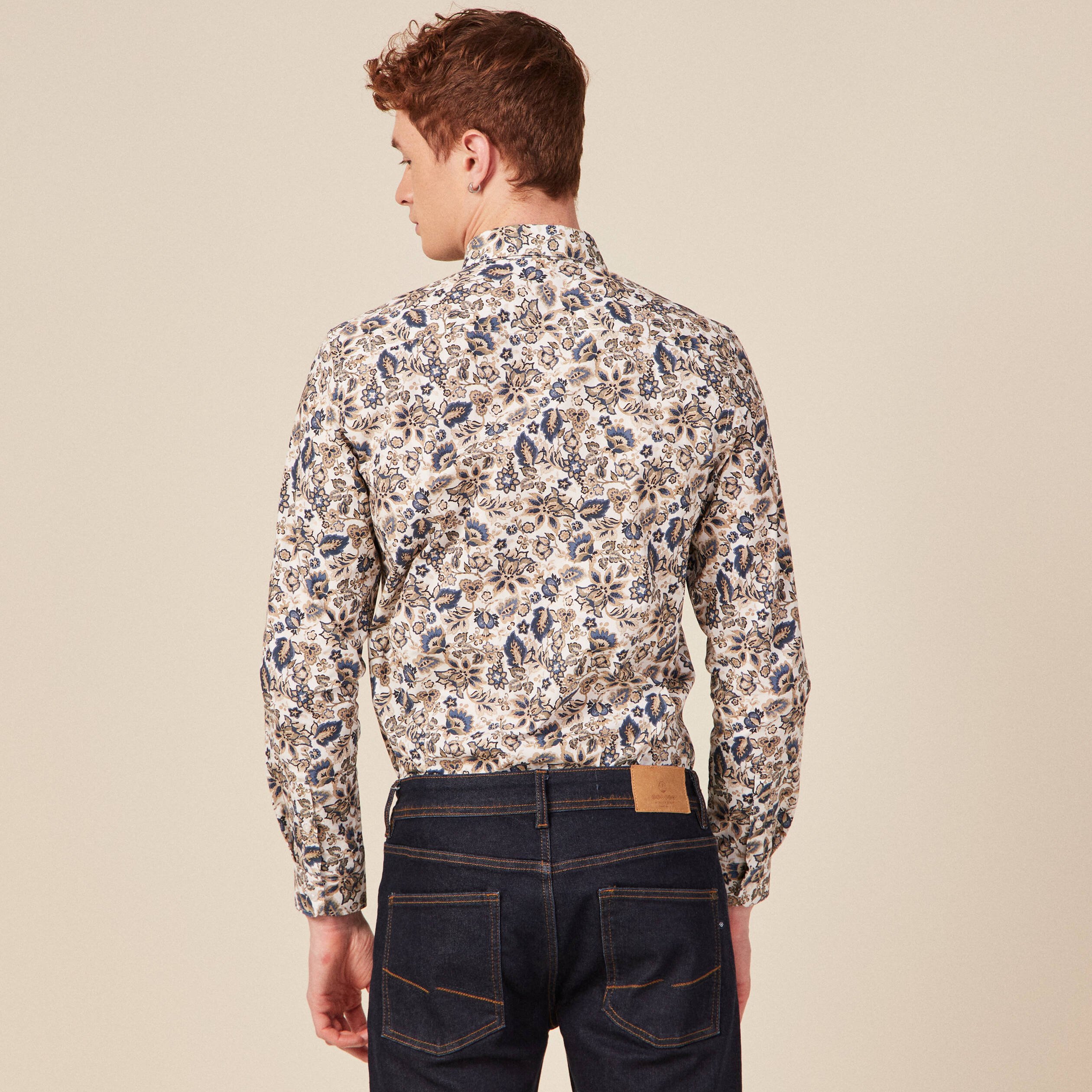 chemise a manches longues blanc homme Chemise à manches longues blanc homme